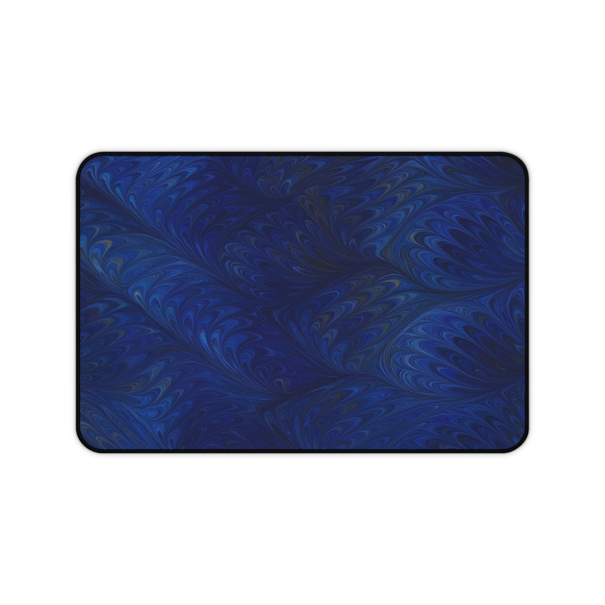 Elegant Blue Swirl Desk Mat, Office Decor, Ergonomic Mouse Pad, Home Office Accessories, Gift for Professionals, Workspace Essential