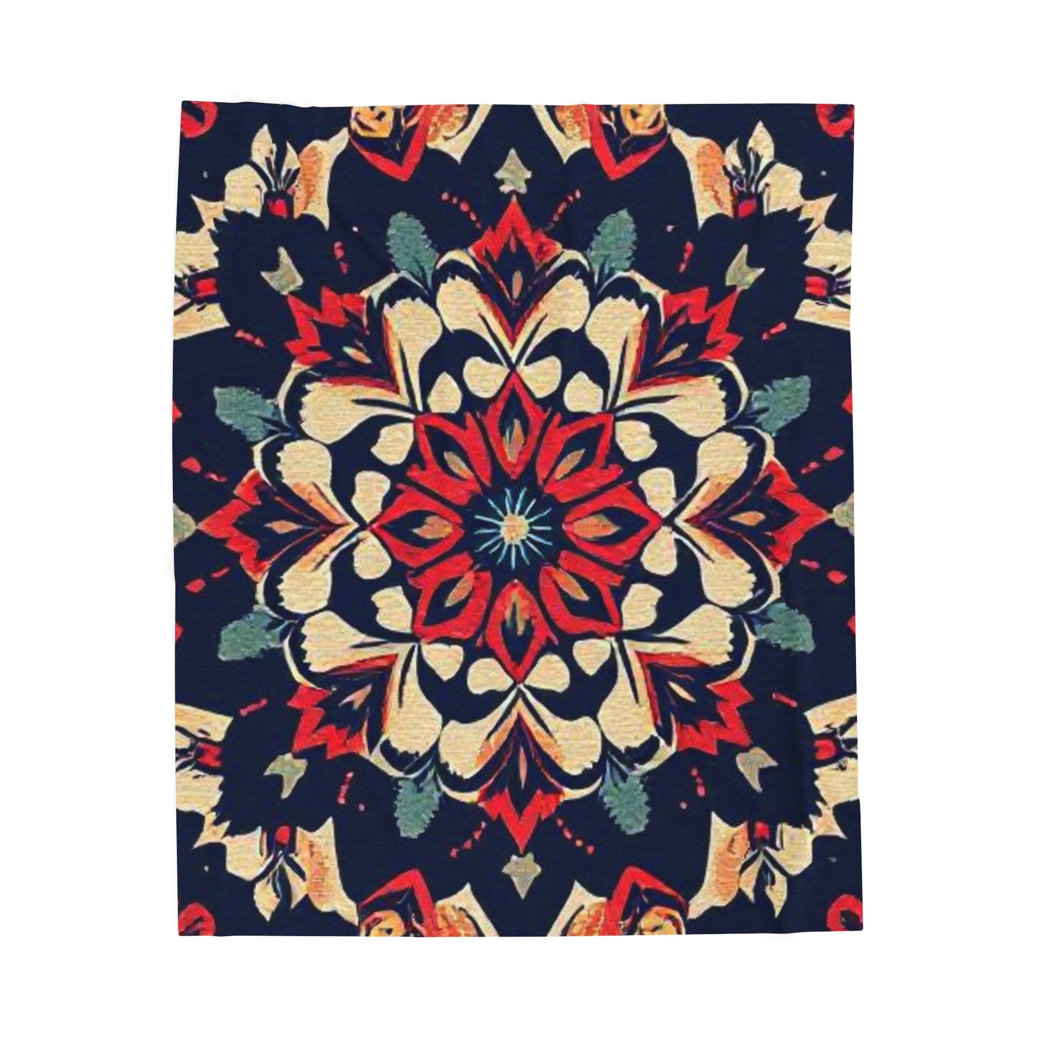 Bohemian Mandala Velveteen Plush Blanket - Cozy Home Decor
