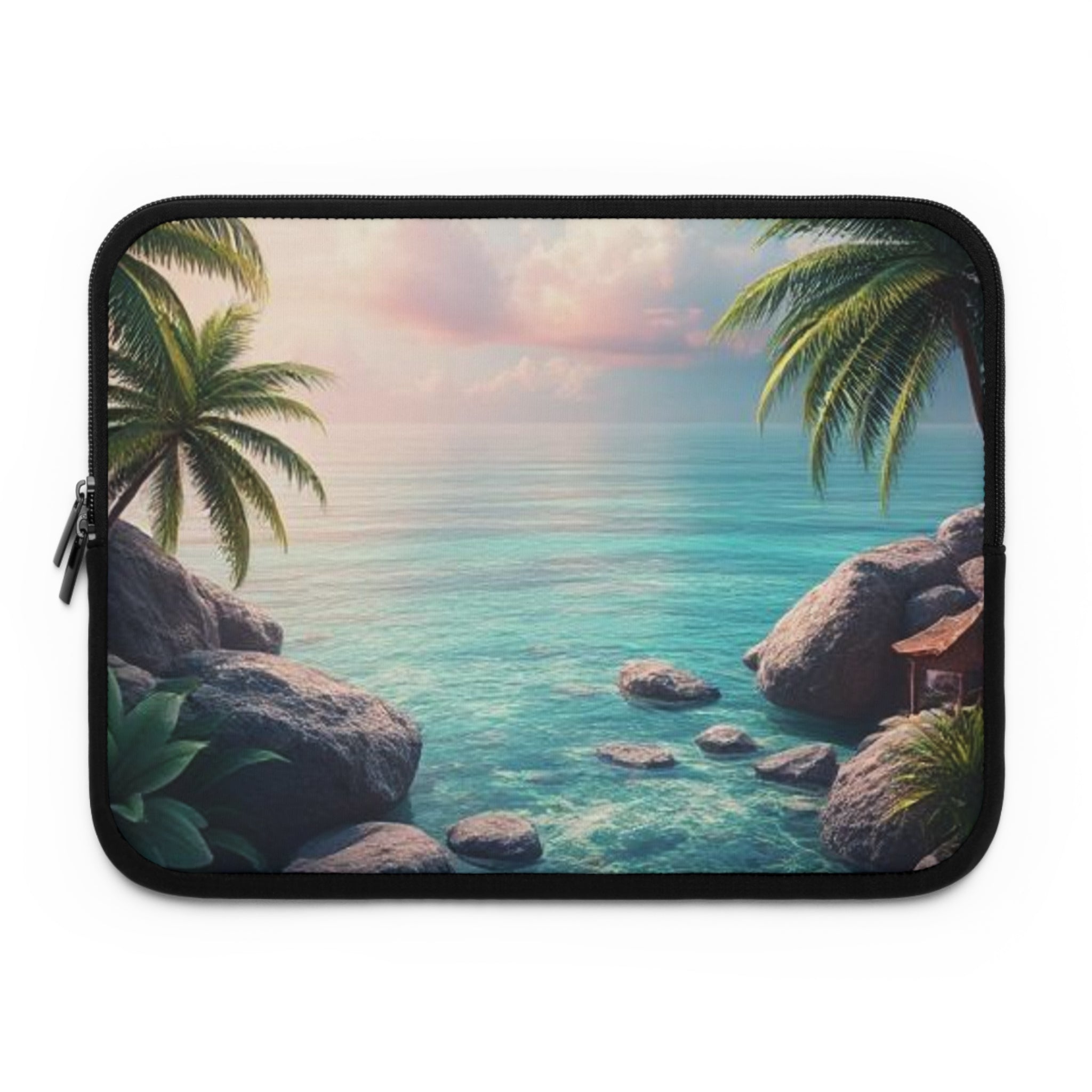 Tropical Paradise Laptop Sleeve - Beach Vibes & Nature Design
