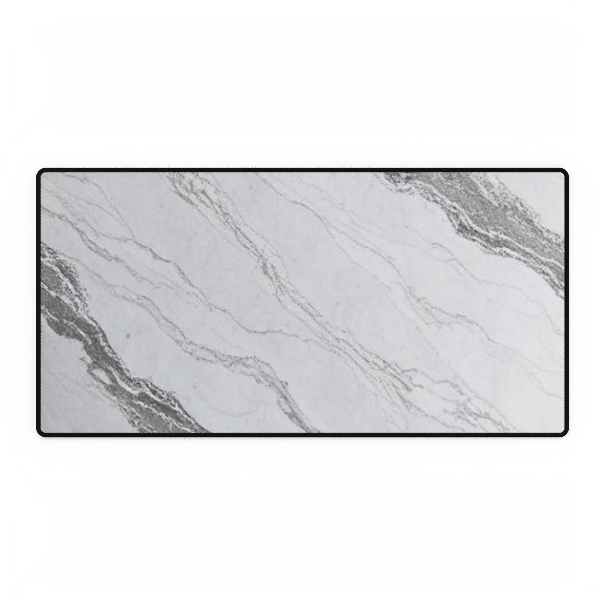 Elegant Marble & Classic Black Desk Mats - Perfect for Home Office & Study Spaces