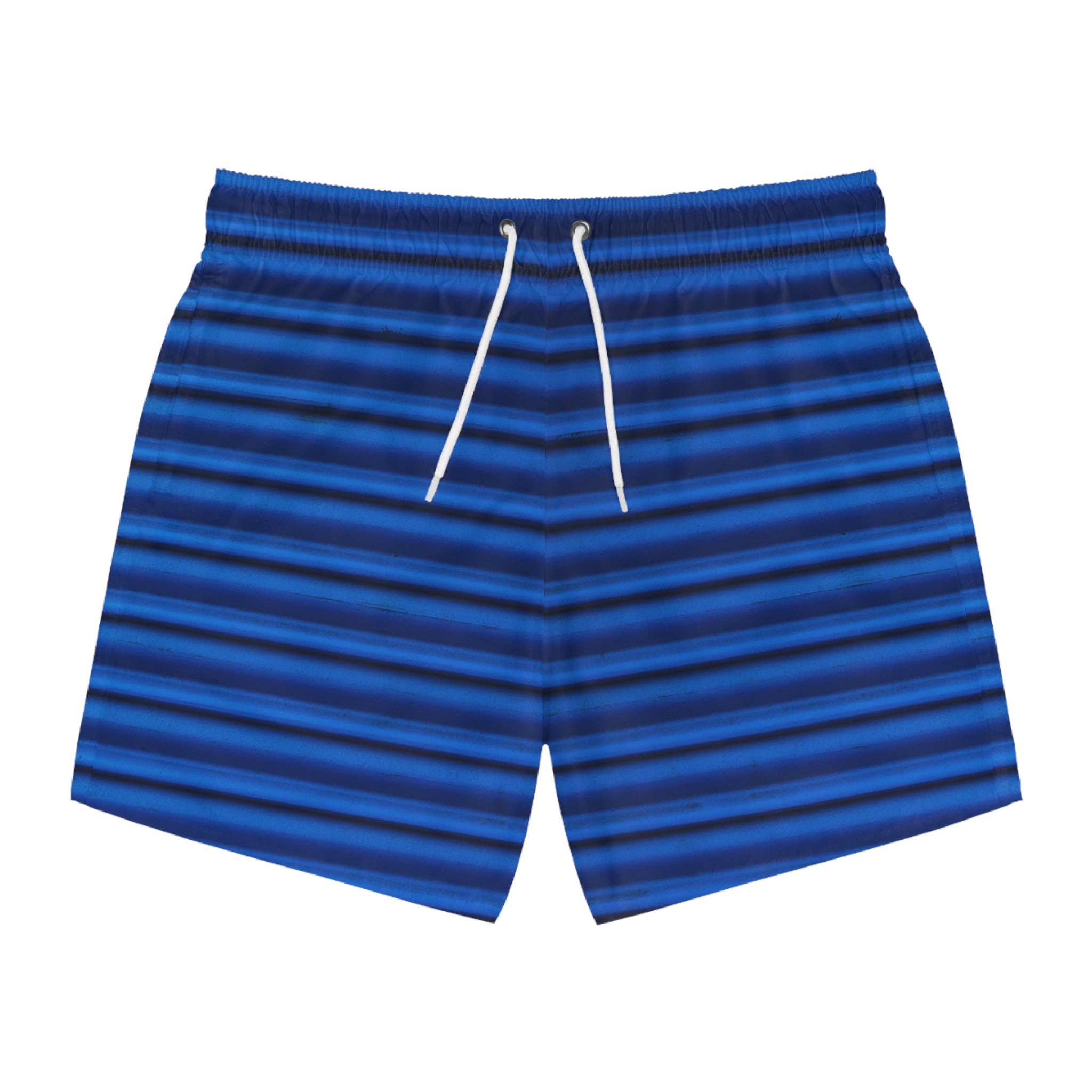 Blue Striped Swim Trunks for Summer Beach Fun