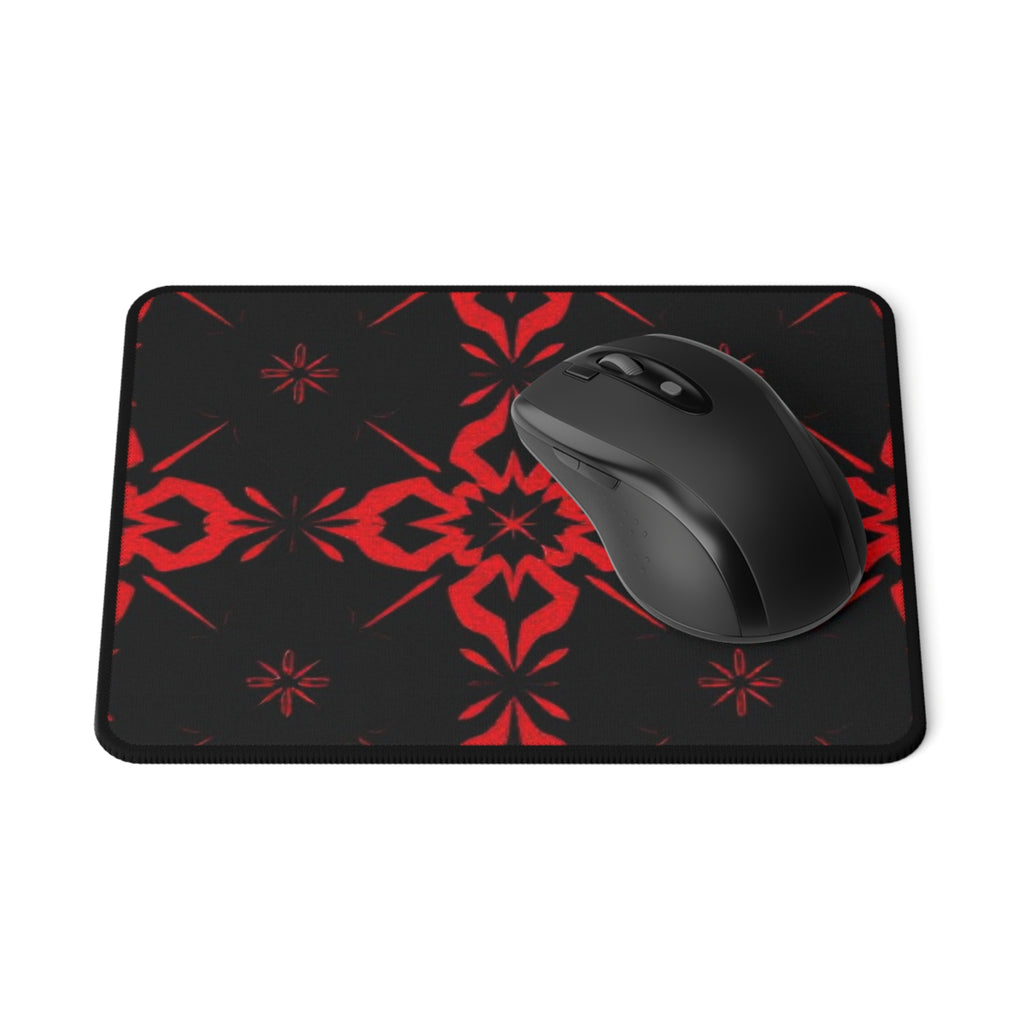 Gaming Mouse Pad with Non-Slip Design - Red & Black Pattern