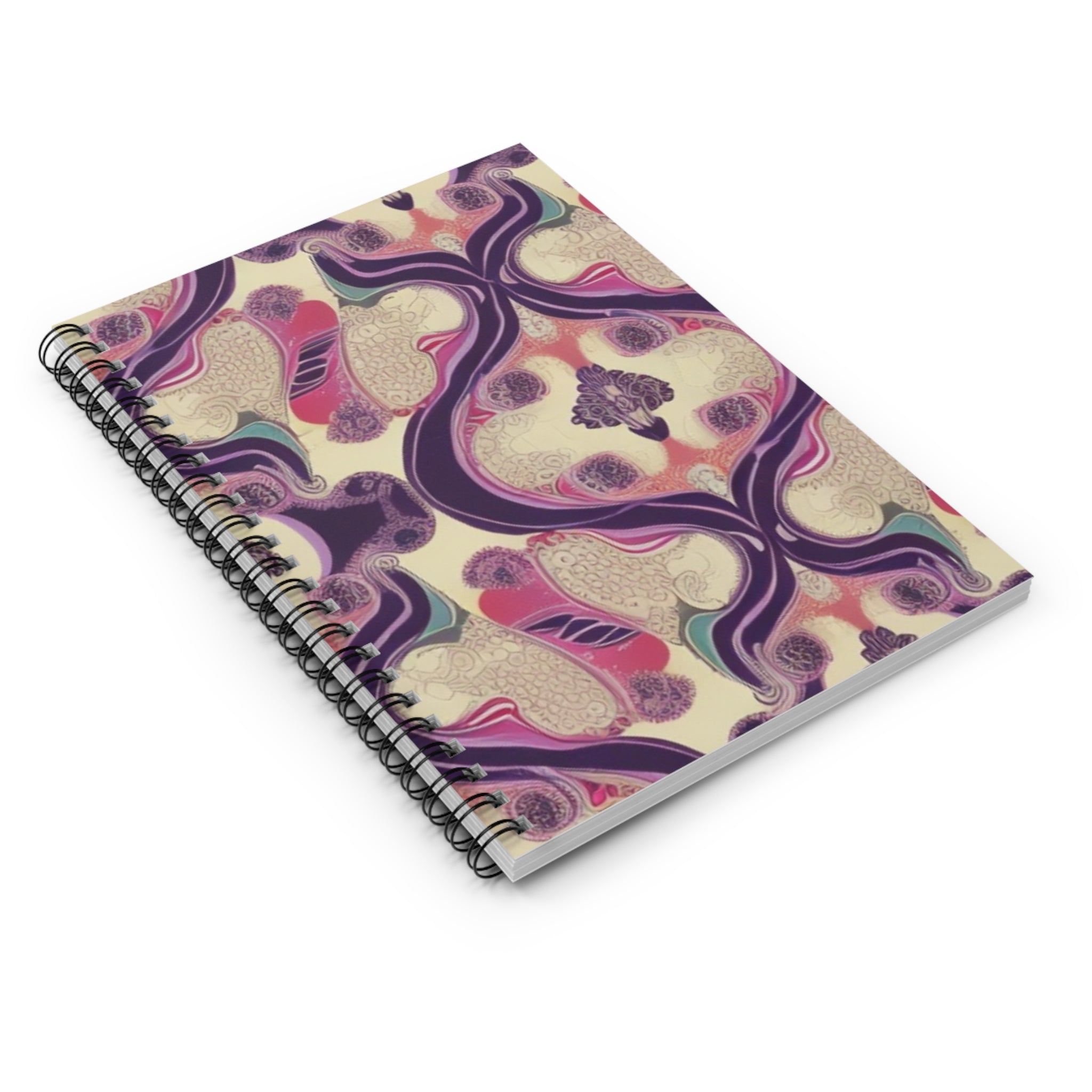 Elegant Spiral Notebook - Vibrant Floral Design for Creative Minds