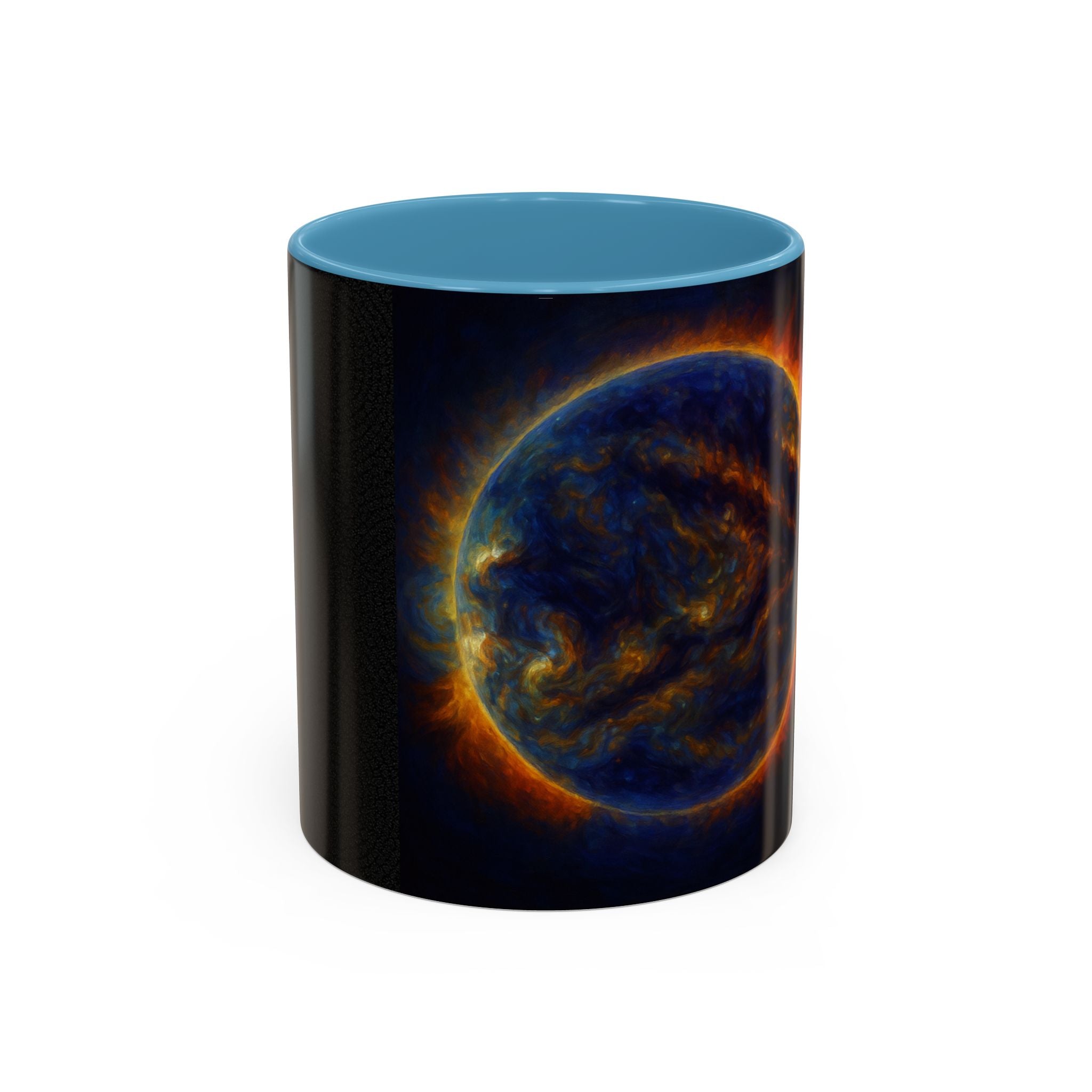 Artistic Sun Accent Coffee Mug - Cosmic Style for Space Lovers