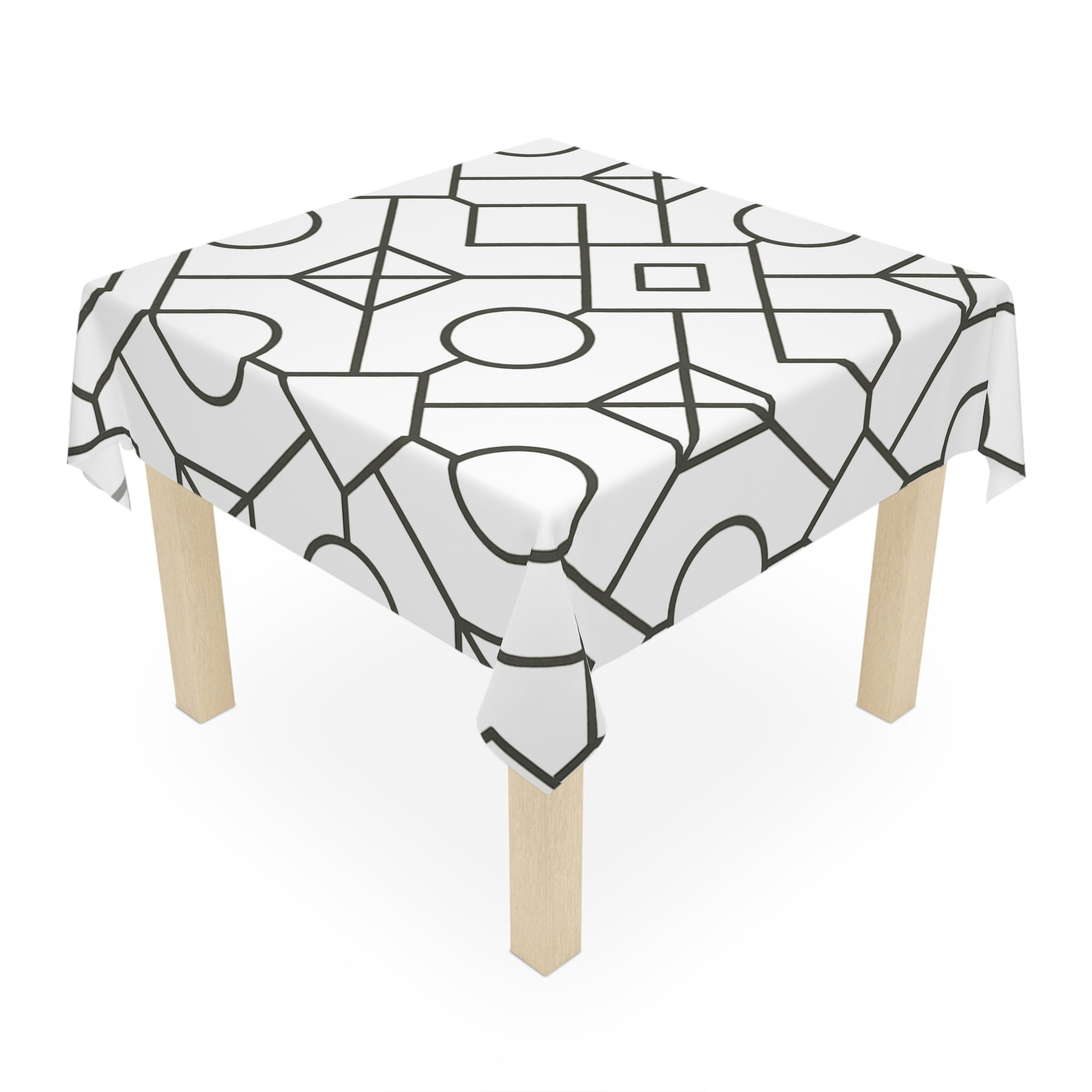 Modern Geometric Tablecloth for Stylish Dining