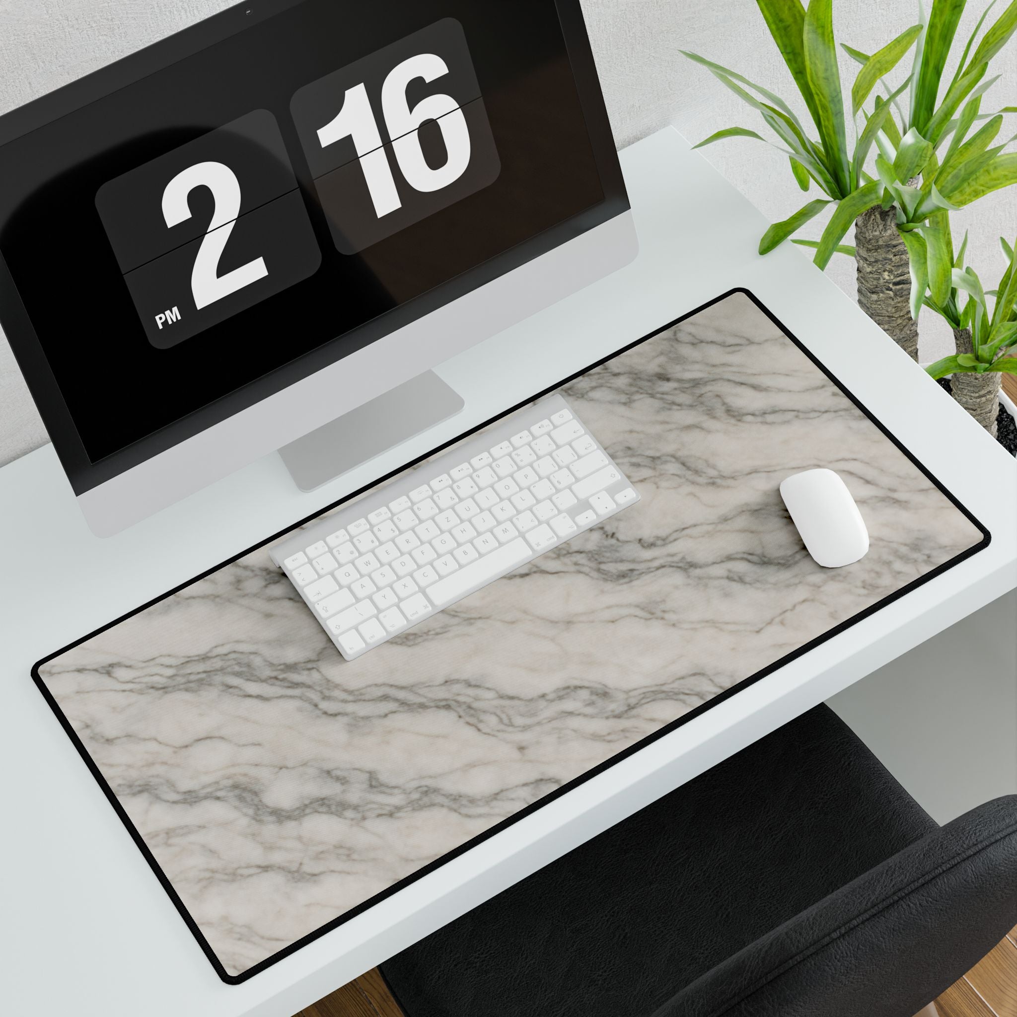 Elegant Marble Desk Mat - Premium Office Accessories for Home & Work