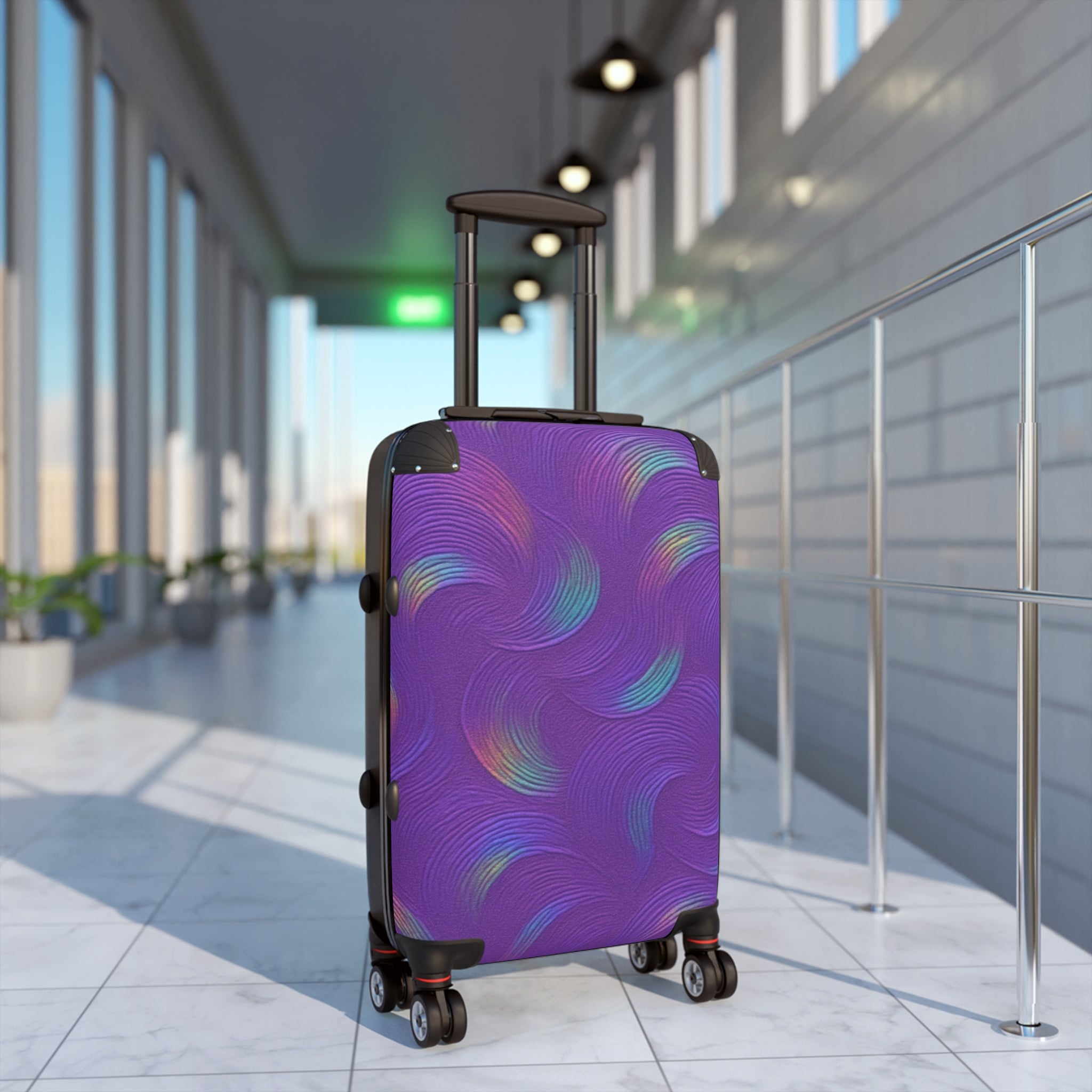 Colorful Swirl Pattern Suitcase - Durable Travel Luggage for Stylish Adventures