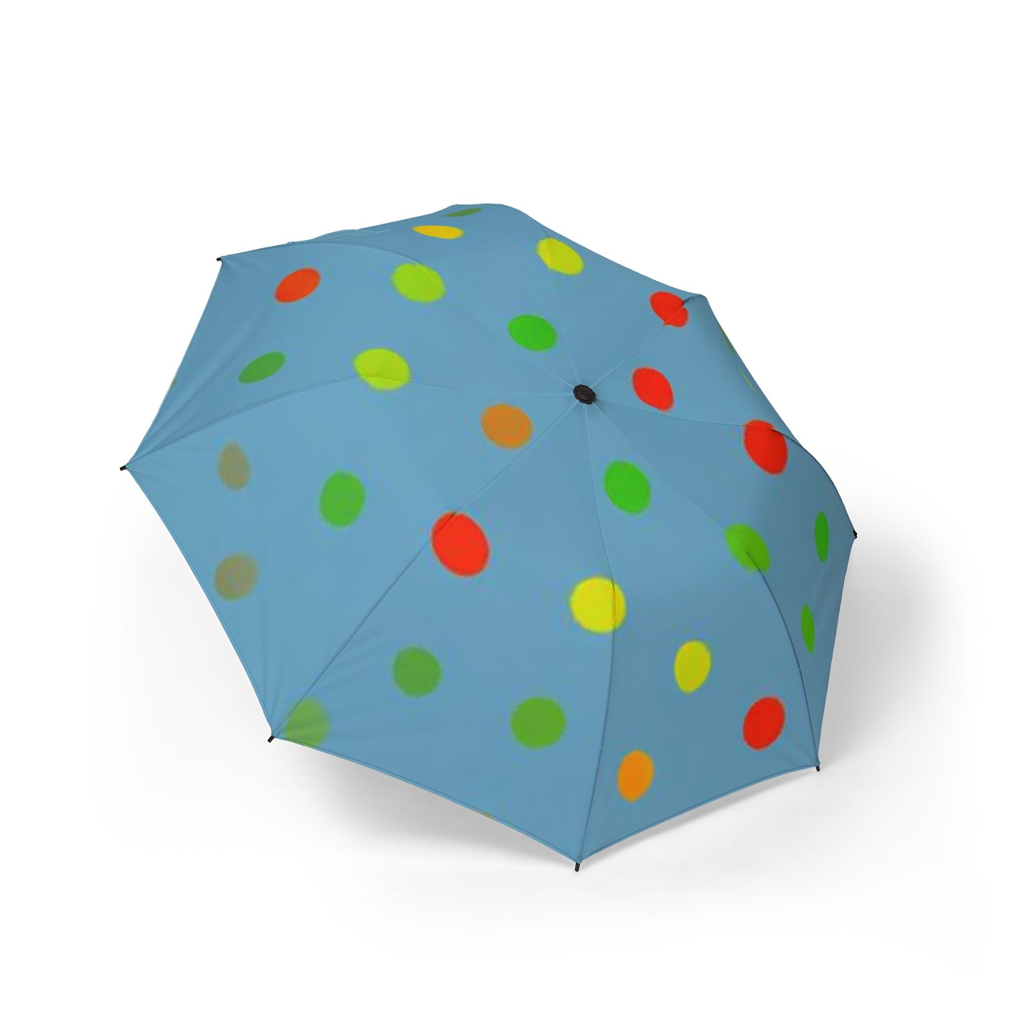 Colorful Polka Dot Foldable Umbrella - Stylish & Compact Rain Gear