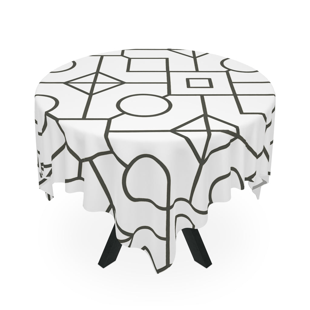 Modern Geometric Tablecloth for Stylish Dining