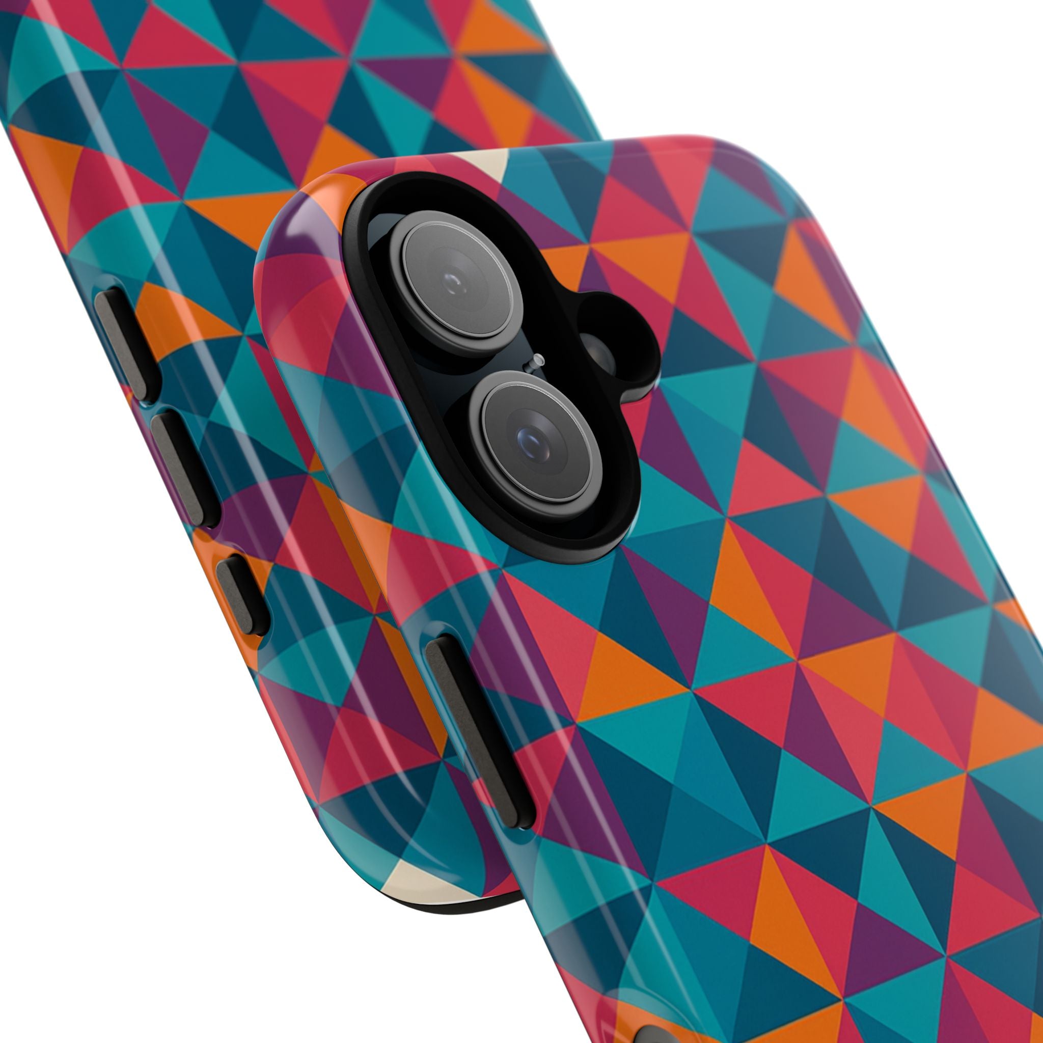 Geometric Patterned Phone Case - Colorful Tough Cases for Creative Individuals