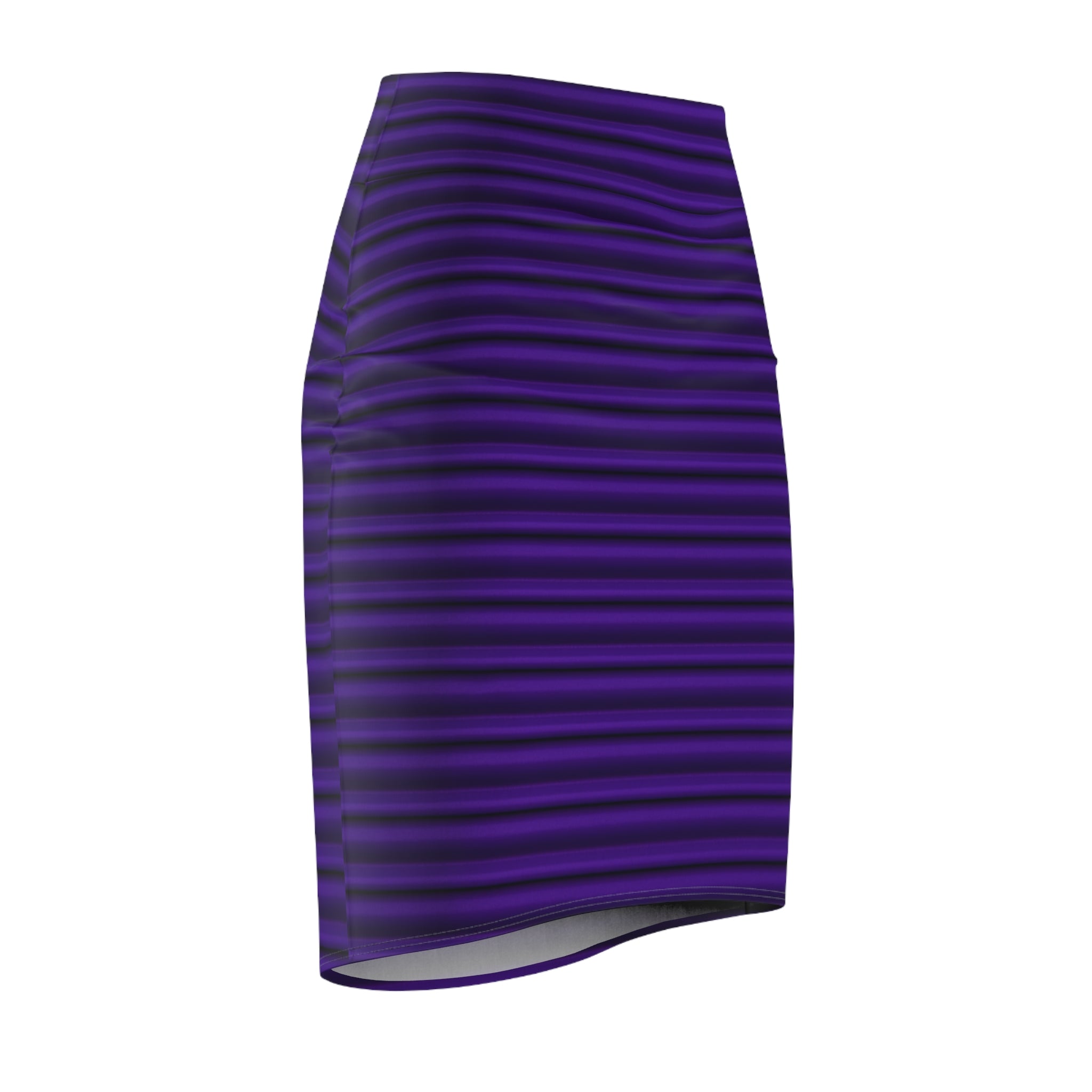 Elegant Purple Striped Pencil Skirt for Women