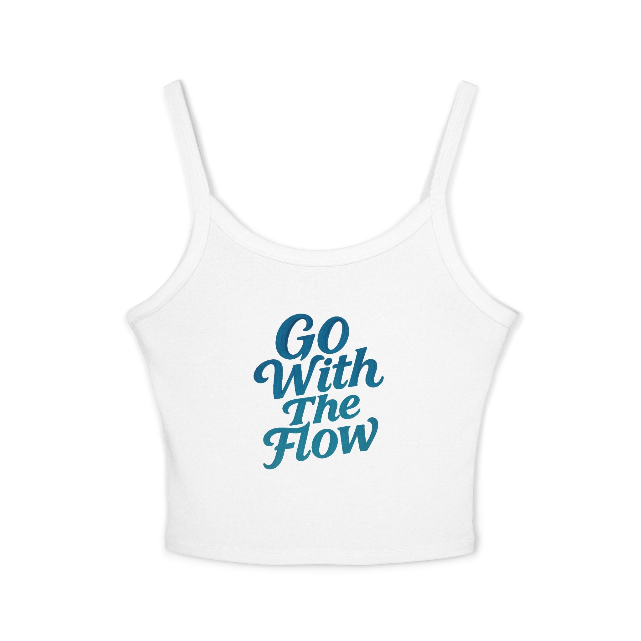 Go With The Flow Women's Spaghetti Strap Tank Top - Casual Summer Wear