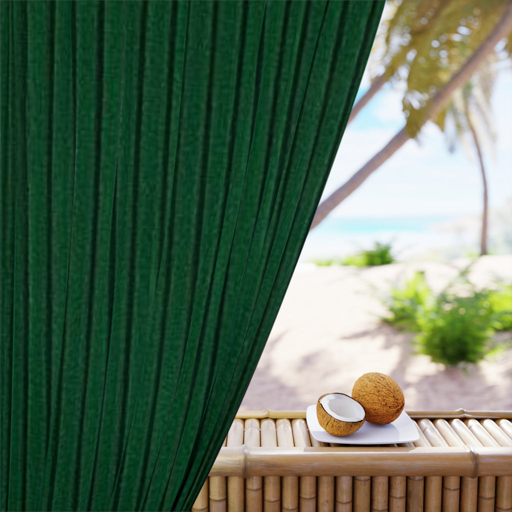 Elegant Green Window Curtain Panel - 1 Piece for Home Decor