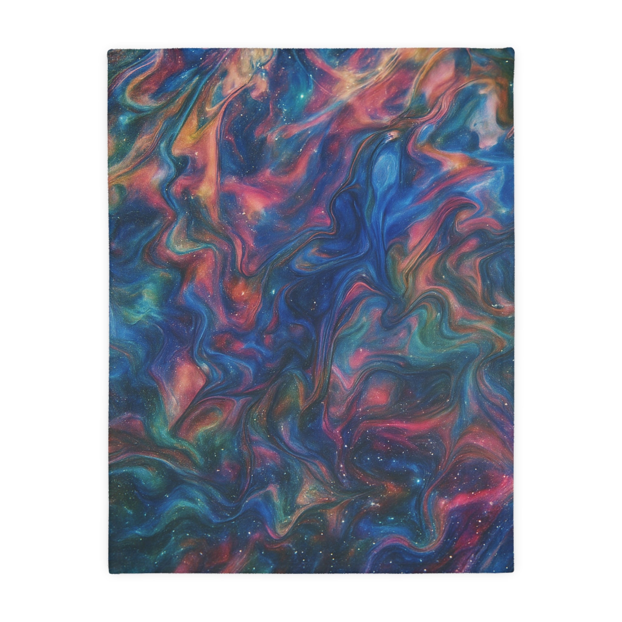 Galactic Swirl Velveteen Microfiber Blanket - Cozy Double-Sided Design