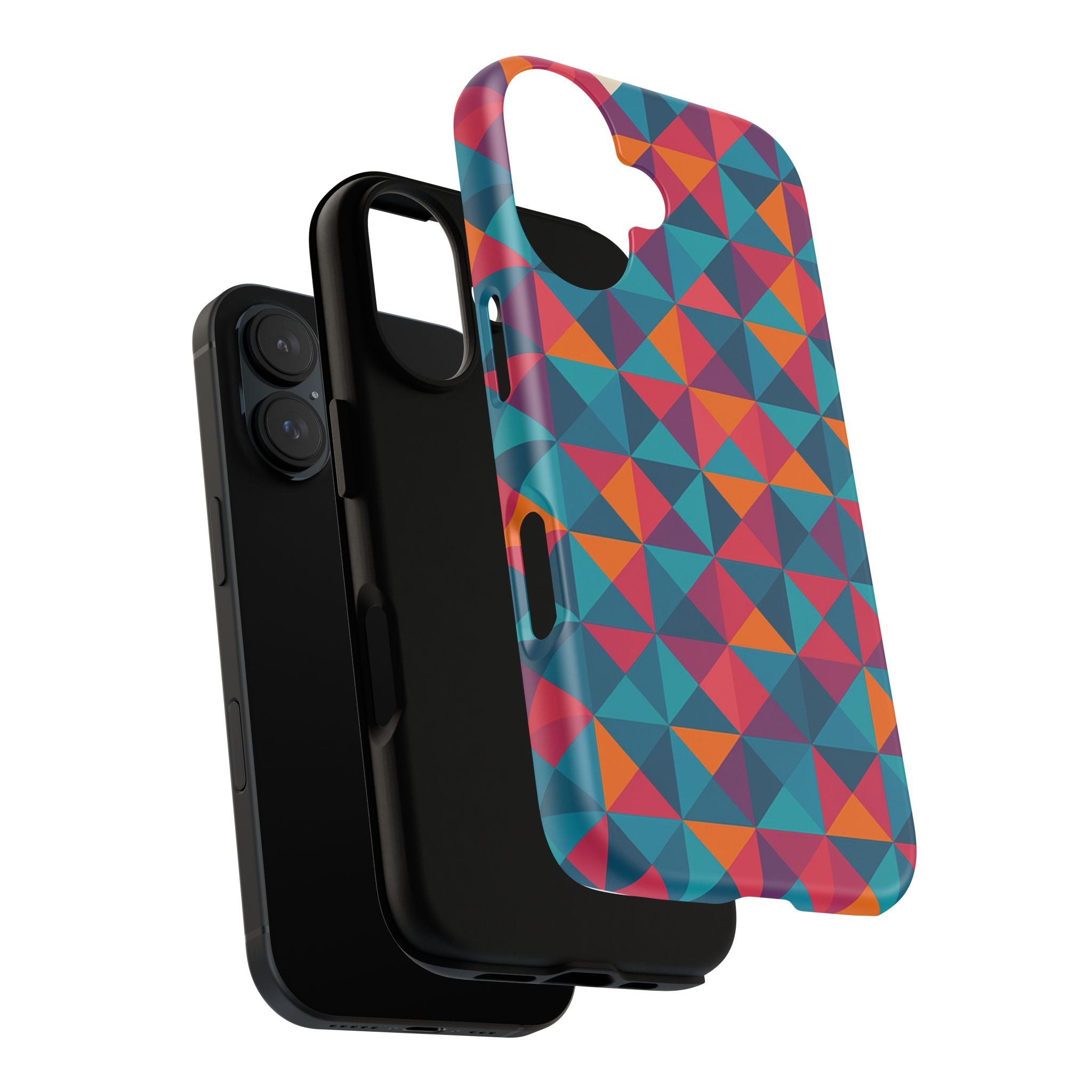 Geometric Patterned Phone Case - Colorful Tough Cases for Creative Individuals