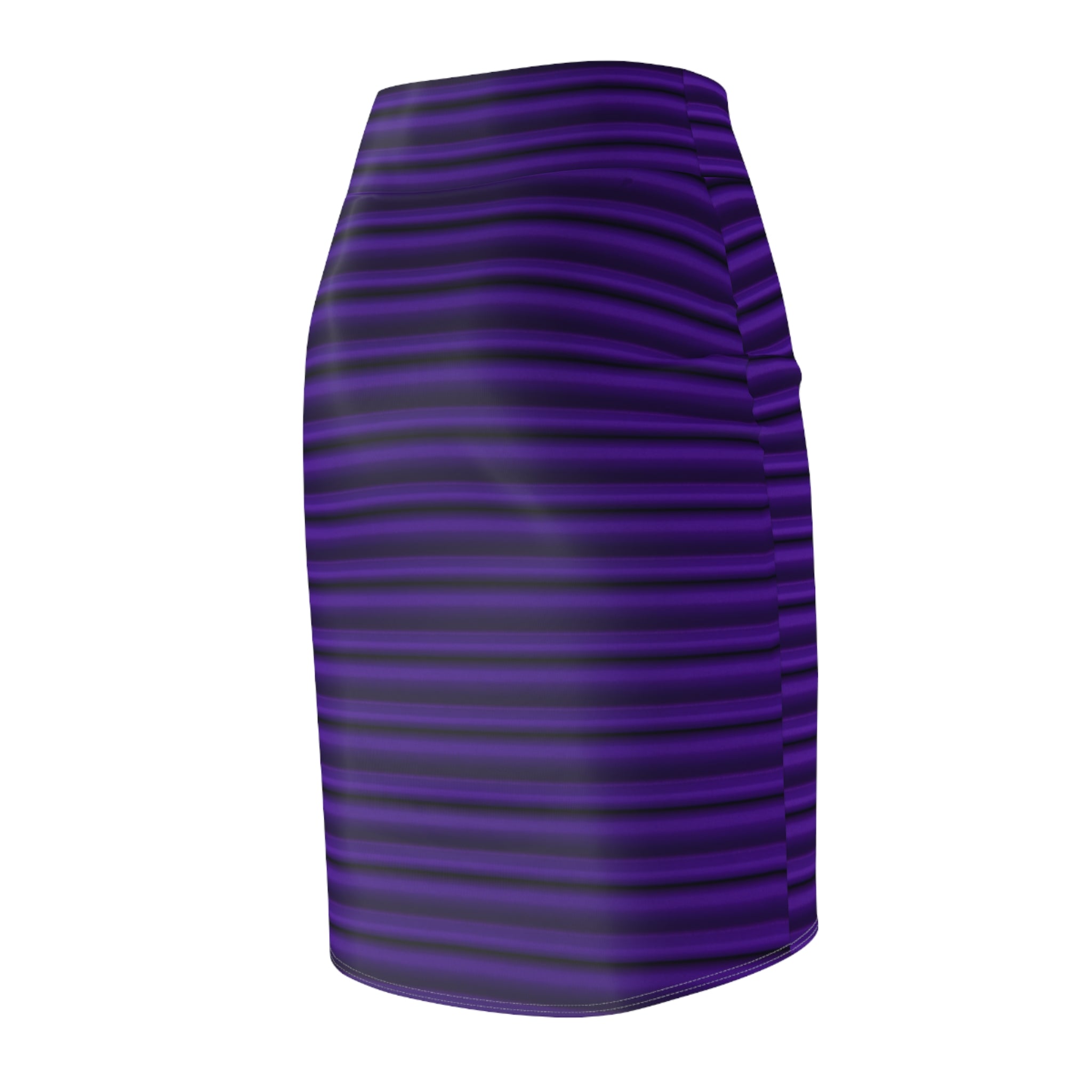 Elegant Purple Striped Pencil Skirt for Women