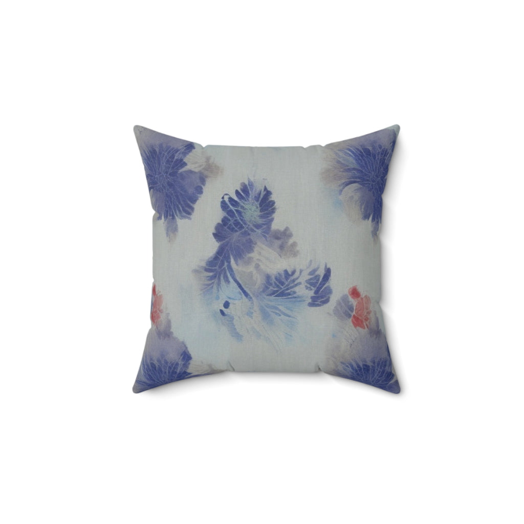 Elegant Floral Square Pillow - Cozy Home Decor