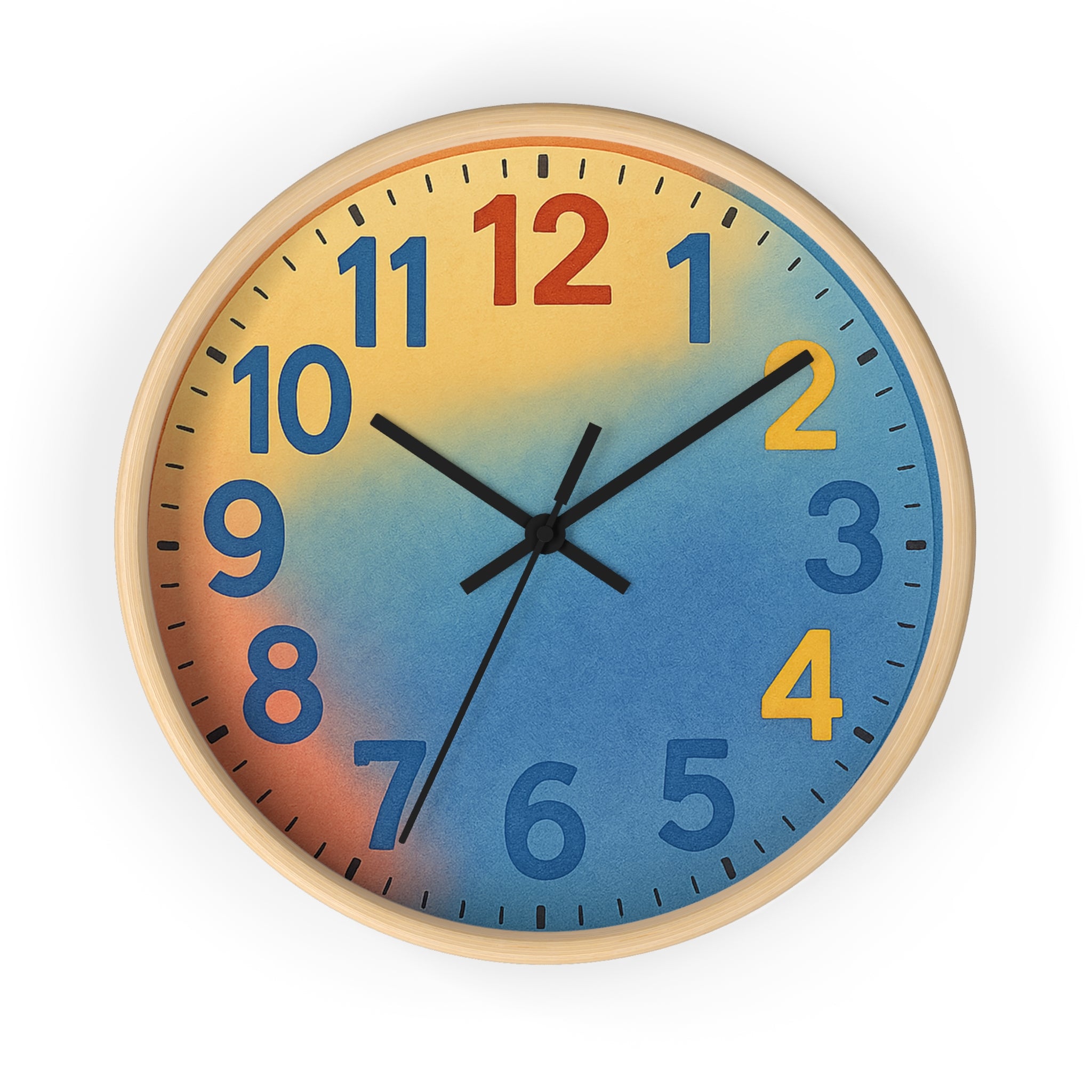 Colorful Sunrise Wall Clock - Modern Home Decor, Elegant Timepiece for Living Room, Unique Gift Idea