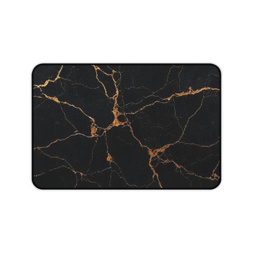 Elegant Black Marble Desk Mat for Home Office
