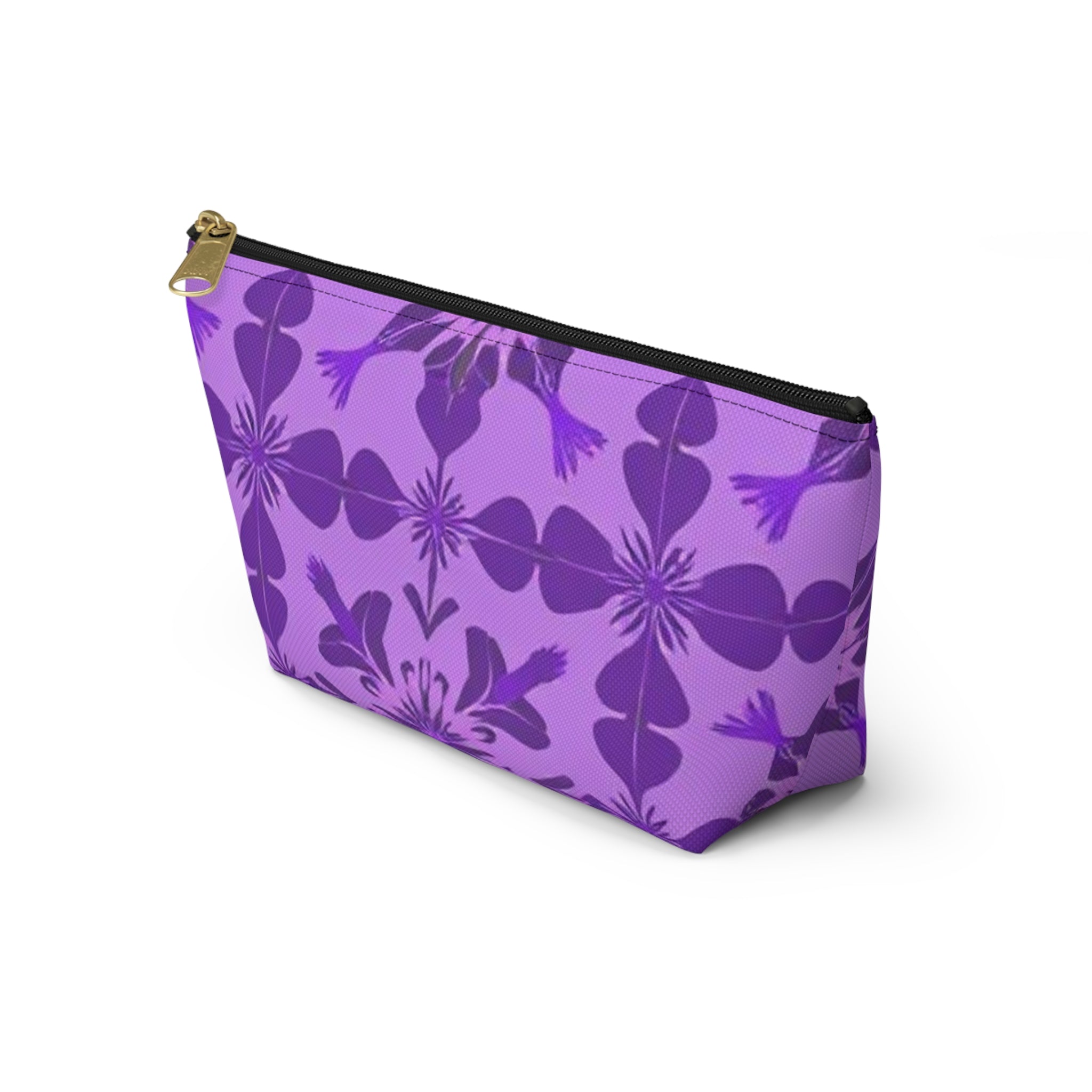 Floral Purple Accessory Pouch – Perfect for Travel and Everyday Organizing