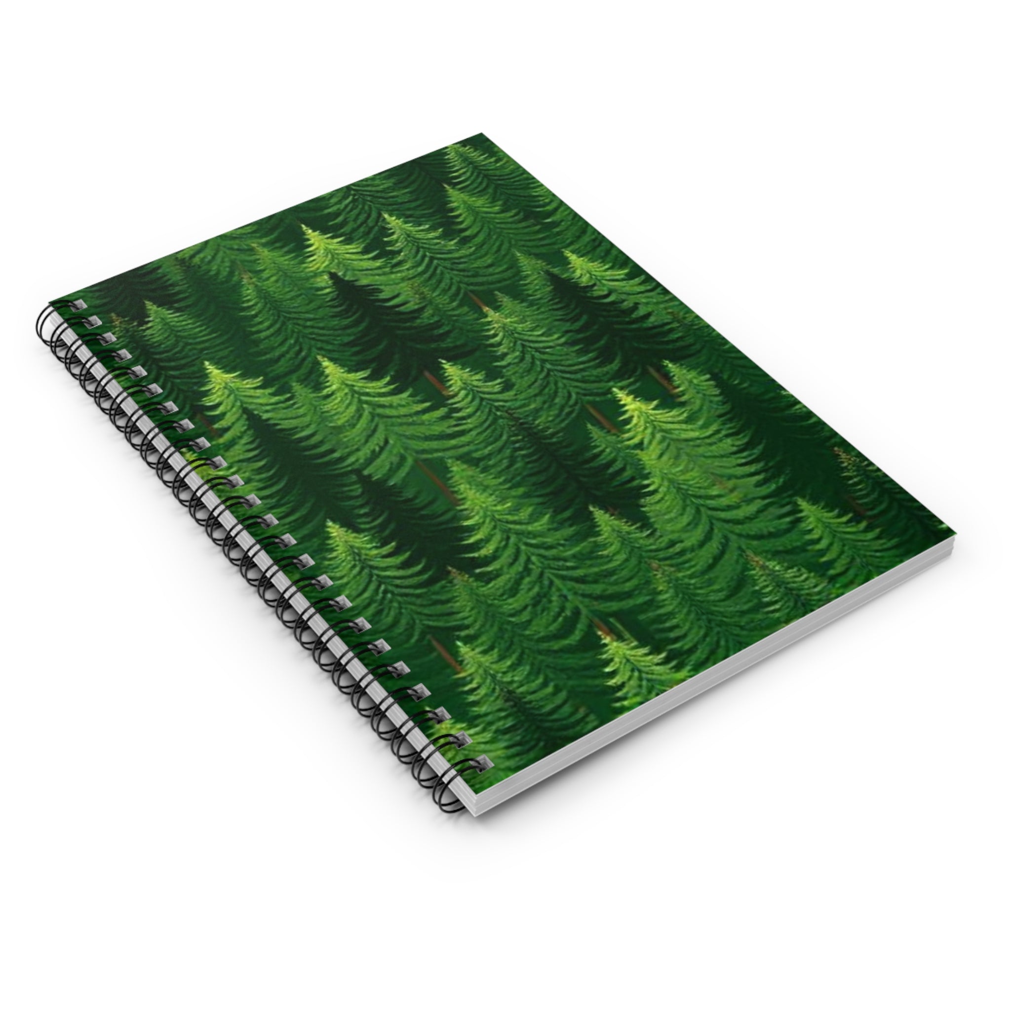 Forest Green Trees Spiral Notebook - Ruled Lines for Nature Lovers