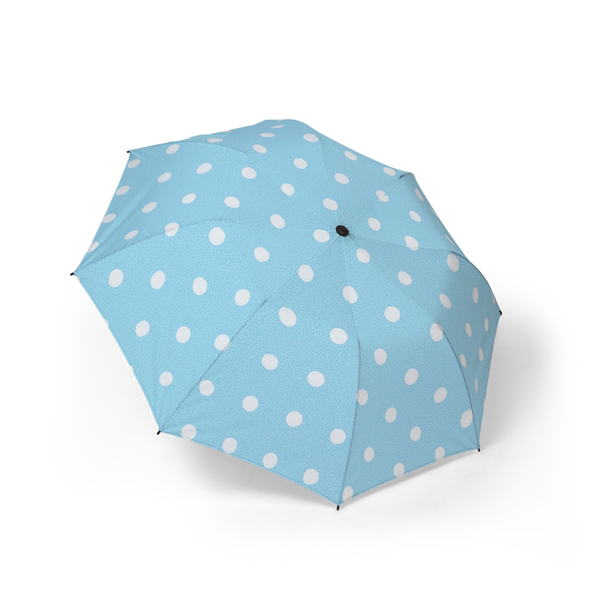 Chic Polka Dot Foldable Umbrella - Stylish & Compact Design for Rainy Days