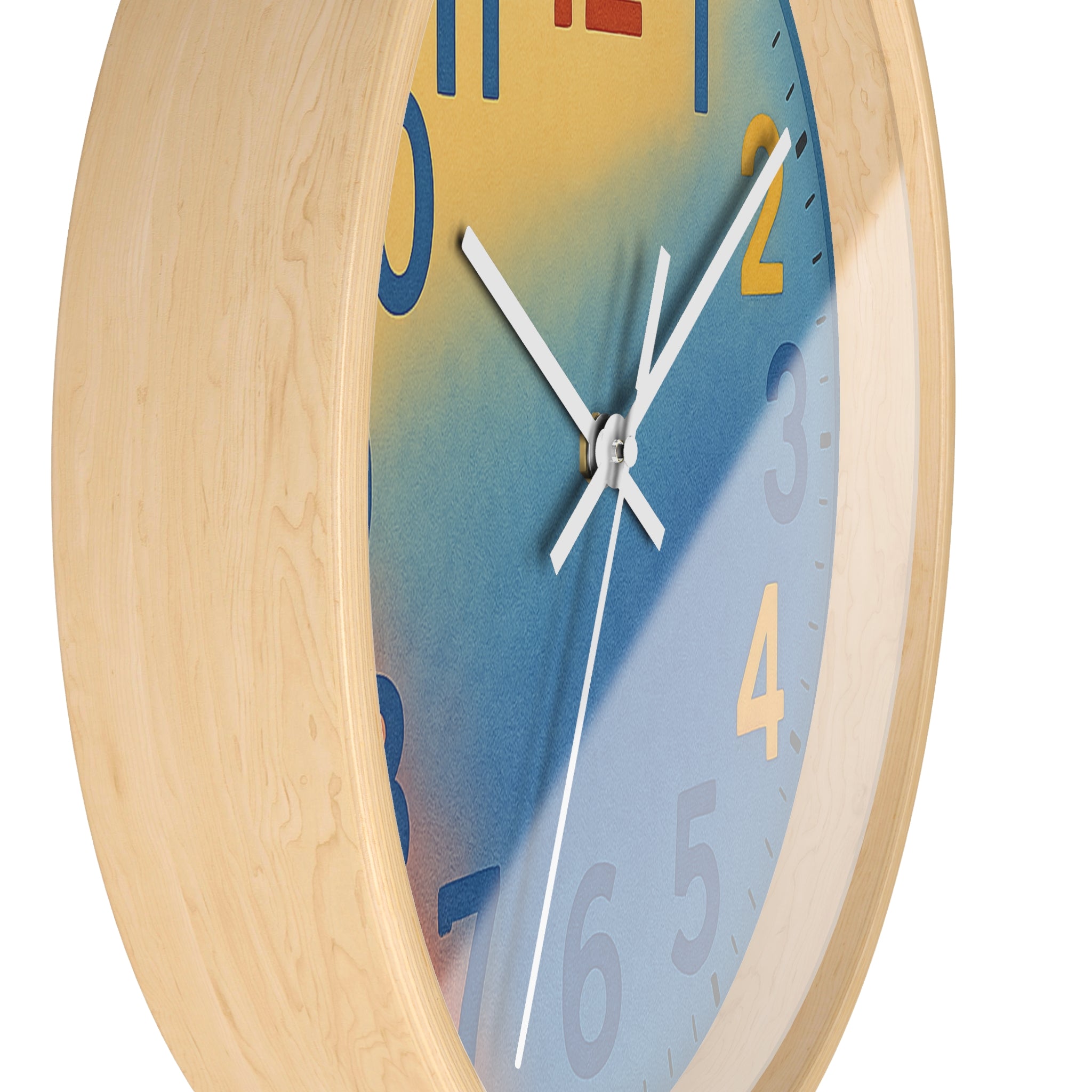 Colorful Sunrise Wall Clock - Modern Home Decor, Elegant Timepiece for Living Room, Unique Gift Idea