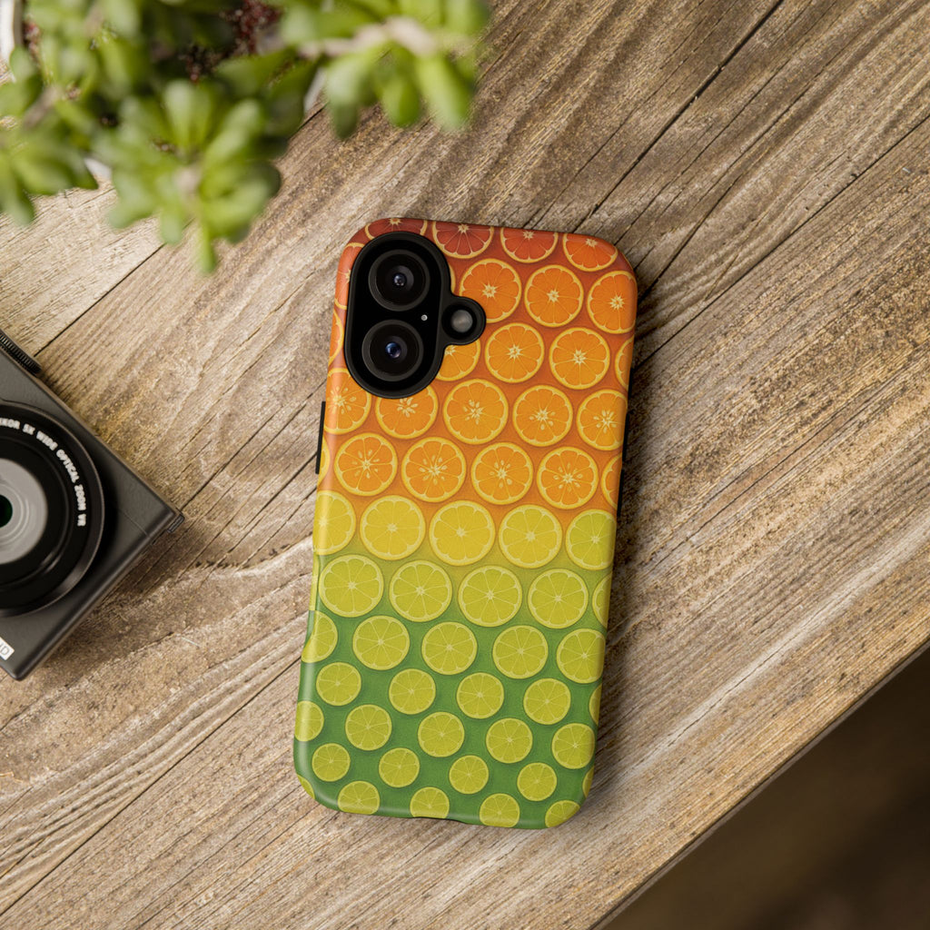 Citrus Pattern Tough Case for iPhone - Summer Vibe Protection