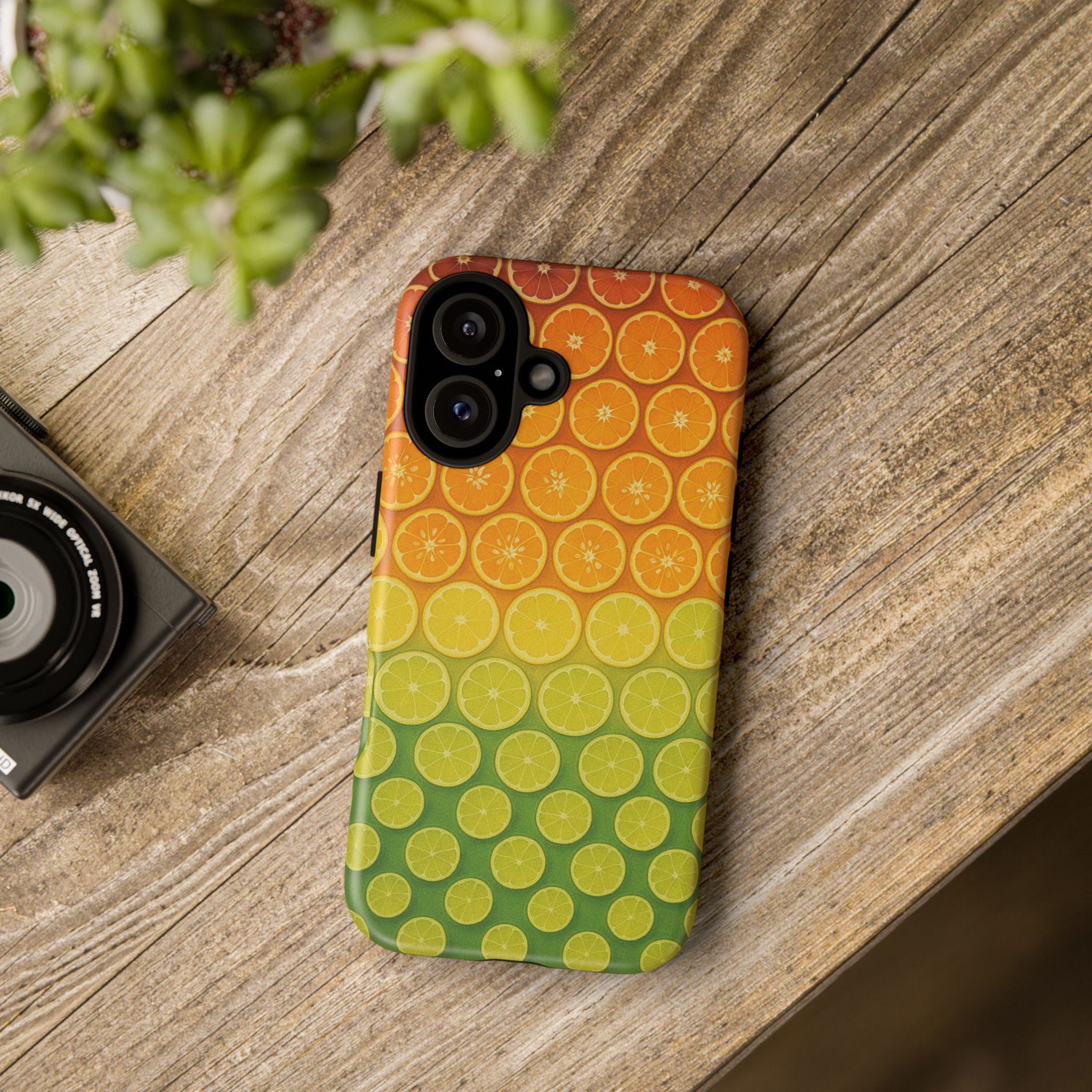 Citrus Pattern Tough Case for iPhone - Summer Vibe Protection