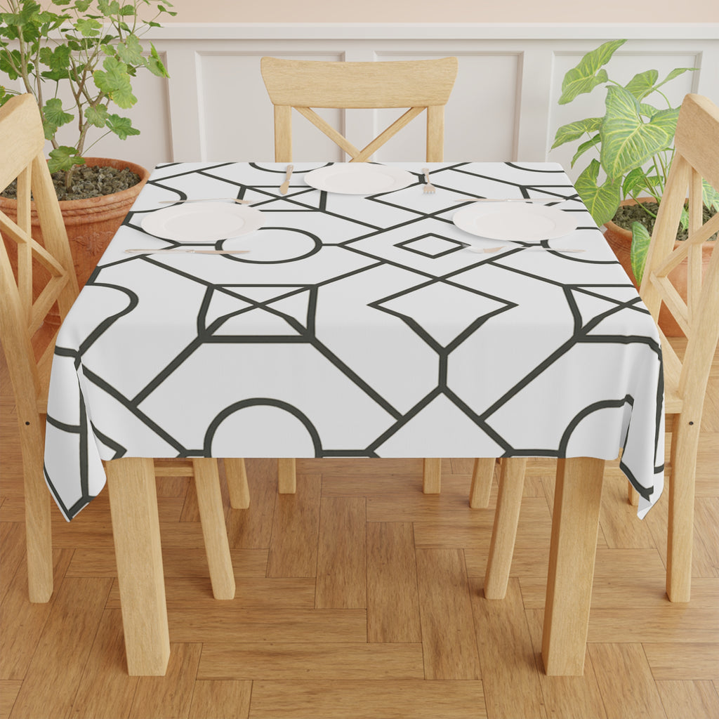 Modern Geometric Tablecloth for Stylish Dining