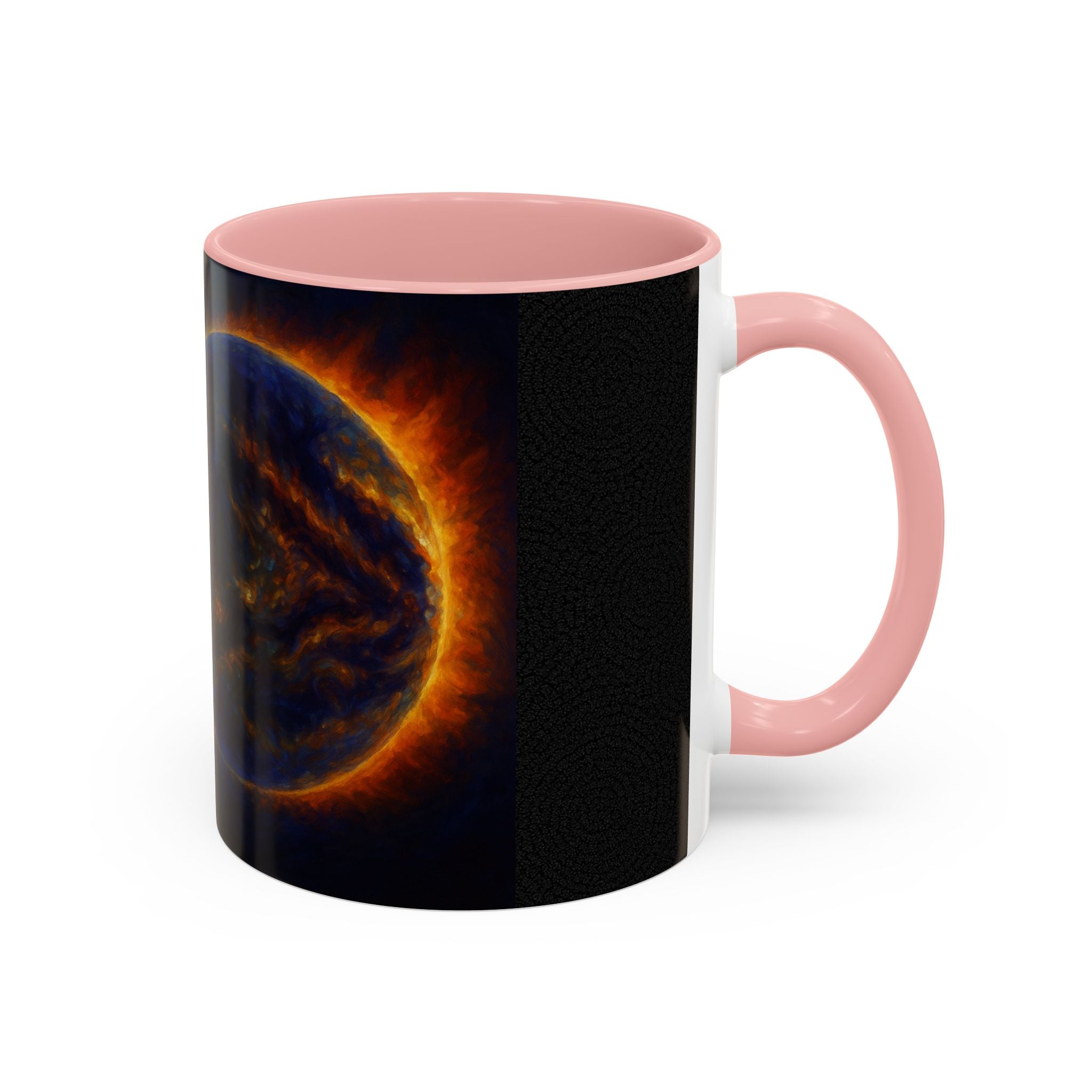 Artistic Sun Accent Coffee Mug - Cosmic Style for Space Lovers