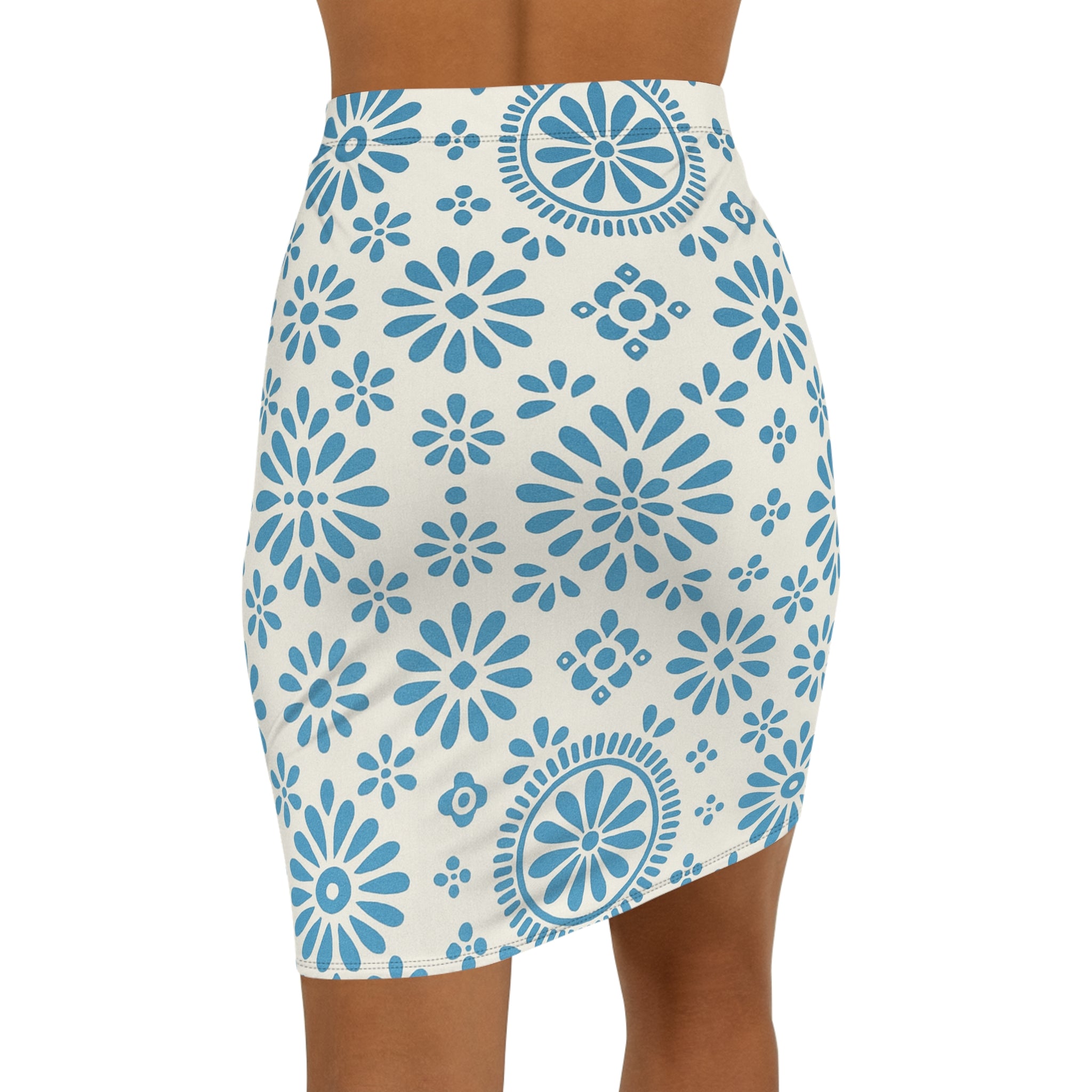 Floral Print Women's Mid-Waist Pencil Skirt | Stylish & Comfortable Summer Wear