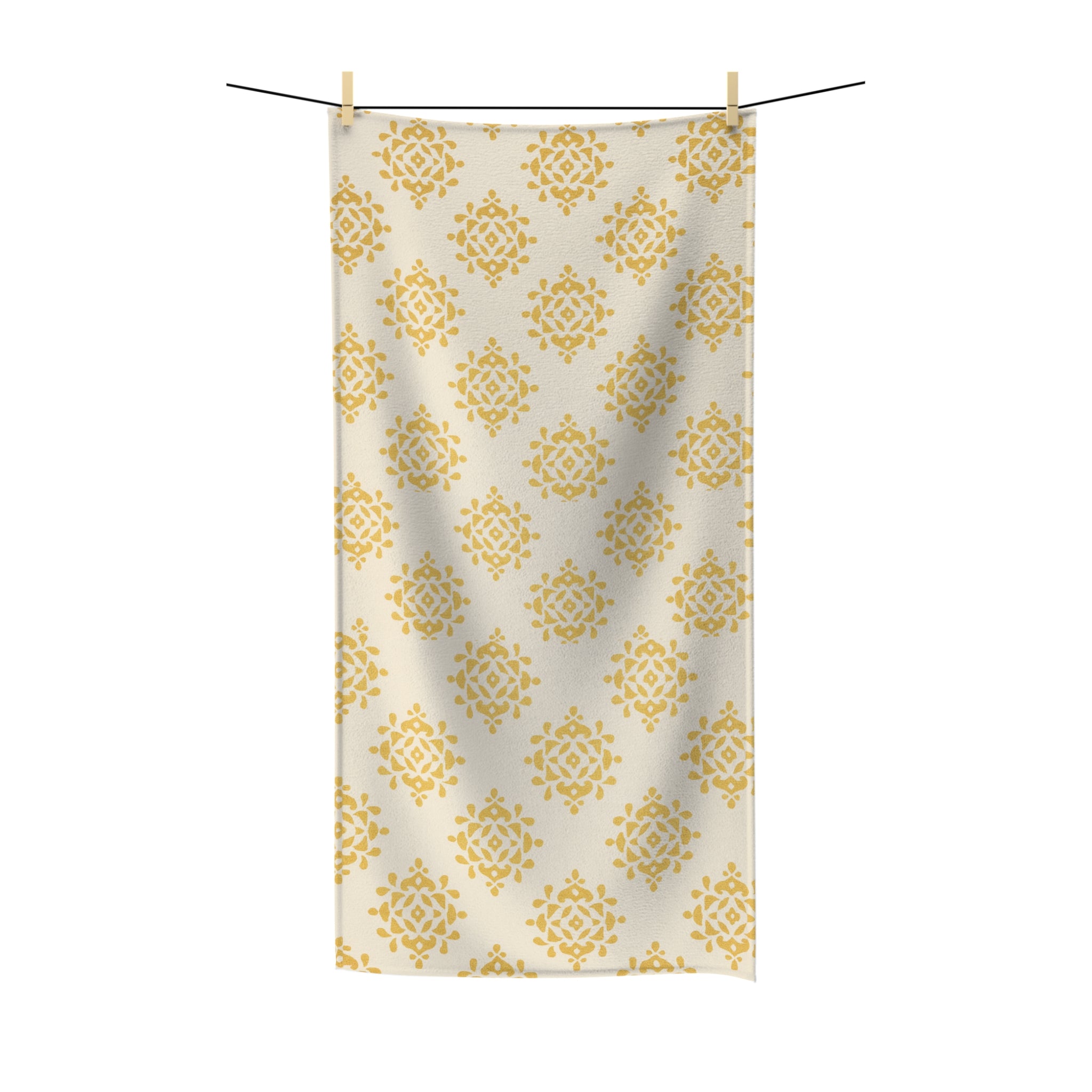 Elegant Floral Polycotton Towel – Perfect for Home and Beach
