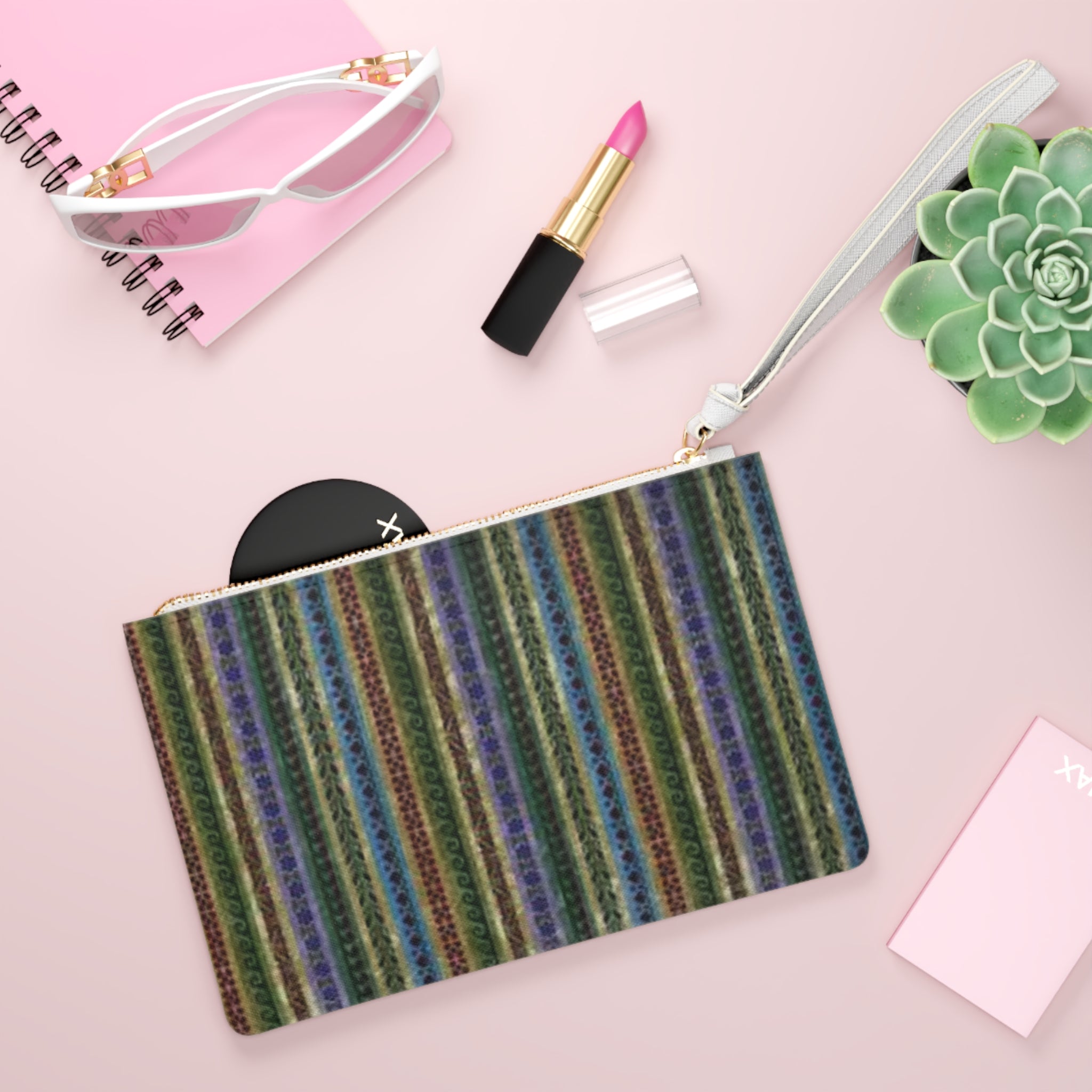 Colorful Striped Clutch Bag - Boho Chic Accessory for Everyday Use