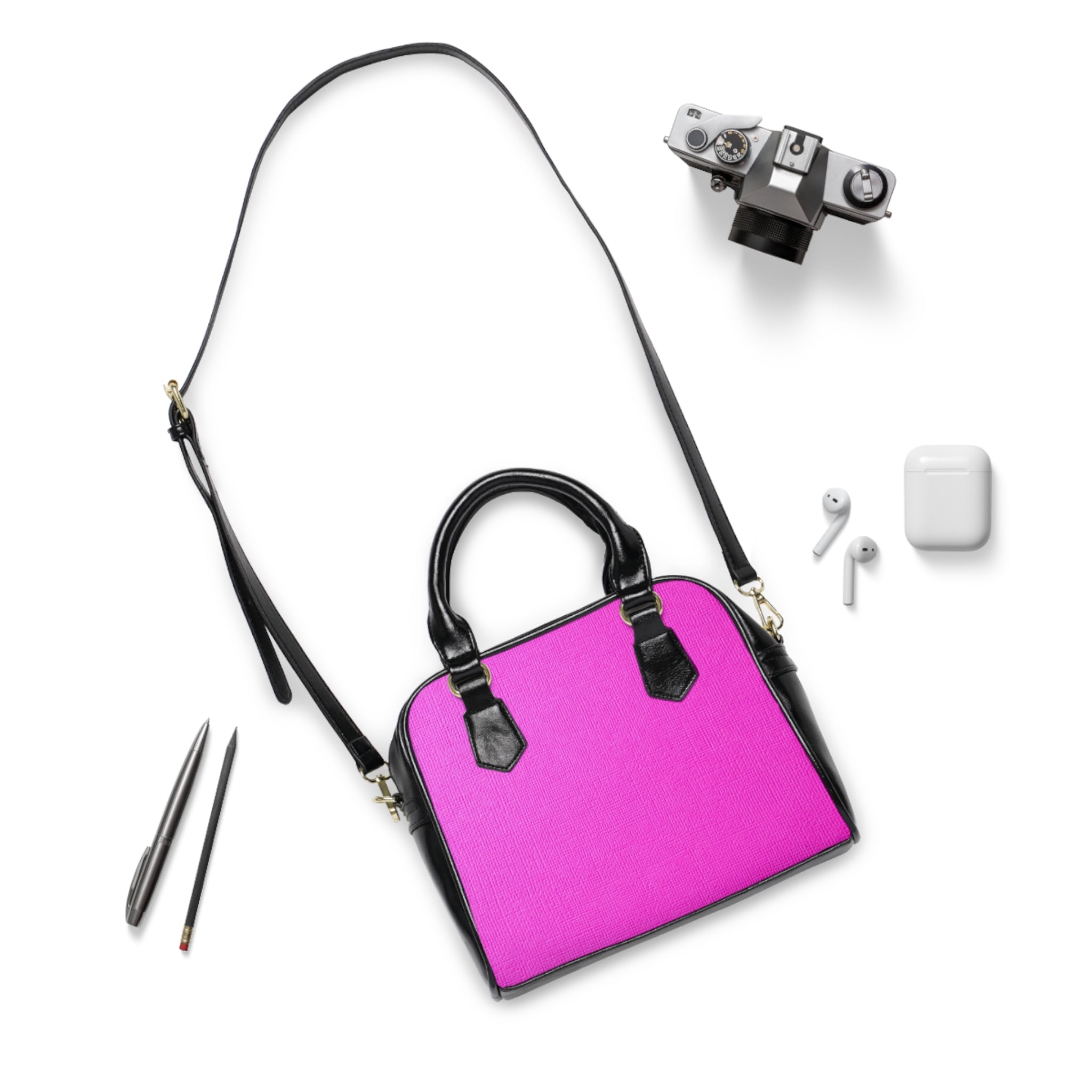 Chic Pink Shoulder Handbag - Stylish Tote for Everyday Use