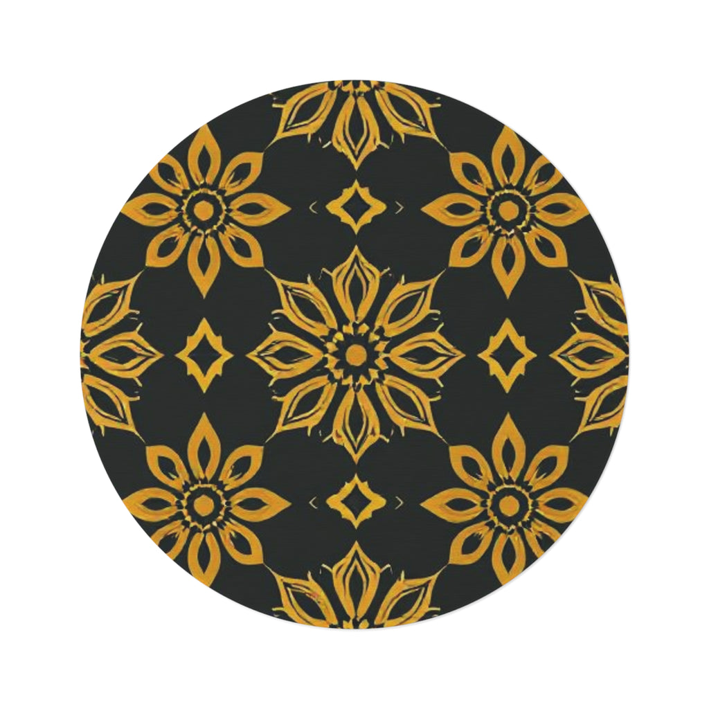 Bohemian Floral Round Rug – Stylish Home Decor for Cozy Spaces