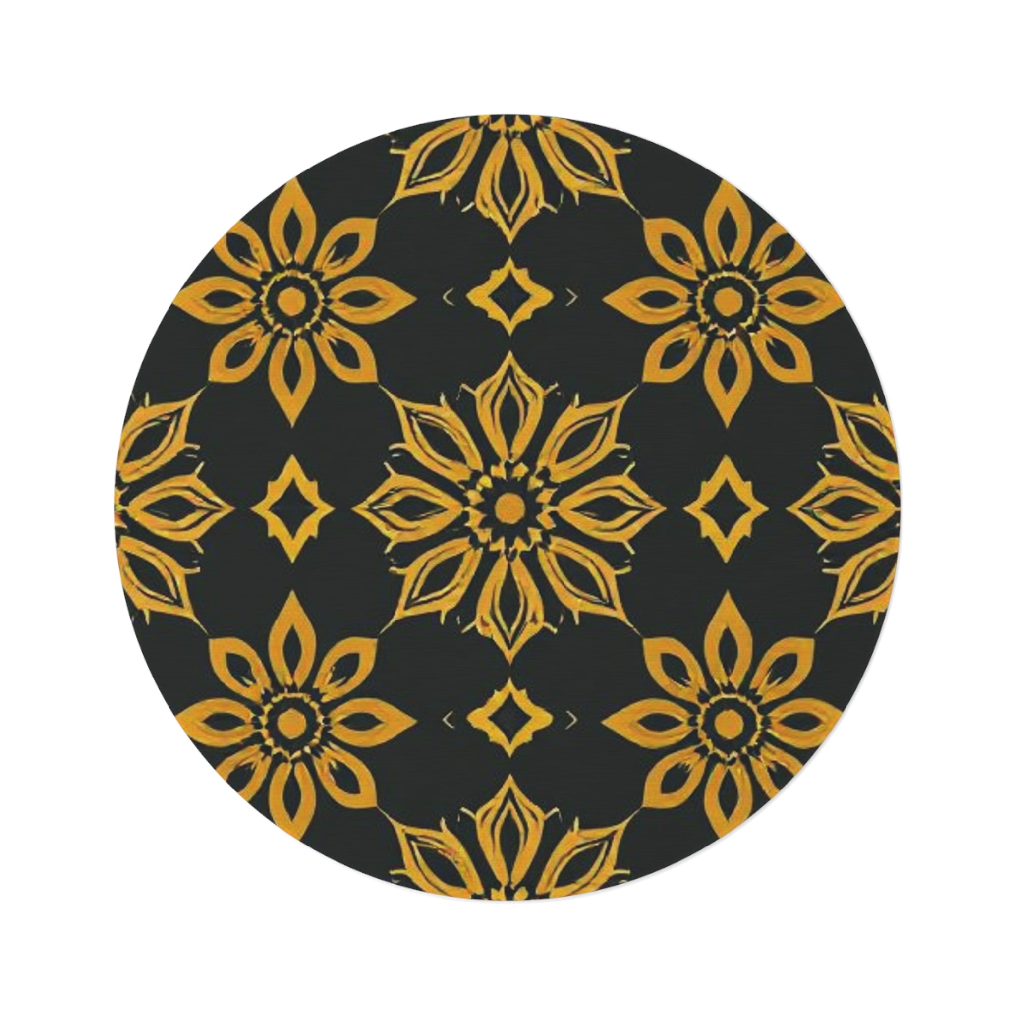 Bohemian Floral Round Rug – Stylish Home Decor for Cozy Spaces