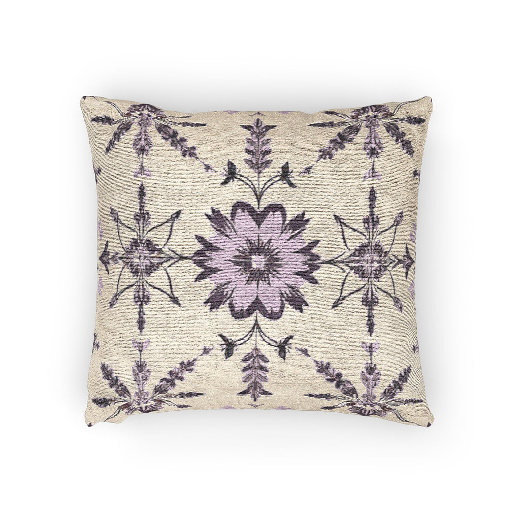 Bohemian Floral Woven Pillow - Elegant Home Decor Accent