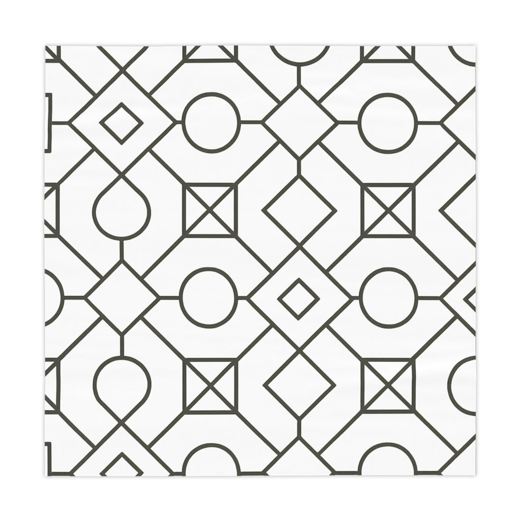 Modern Geometric Tablecloth for Stylish Dining