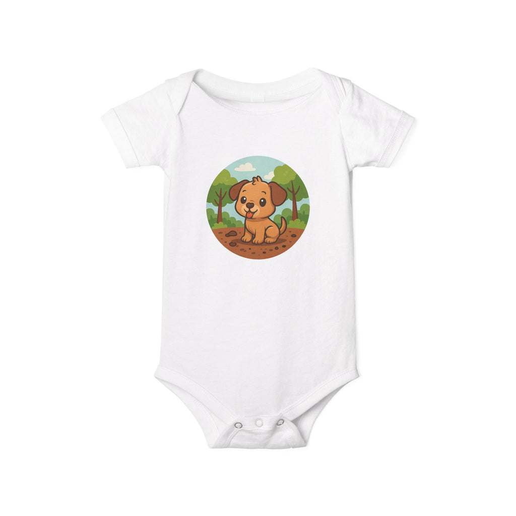 Cute Puppy Infant Jersey One Piece – Perfect Baby Suit for Outdoor Adventures