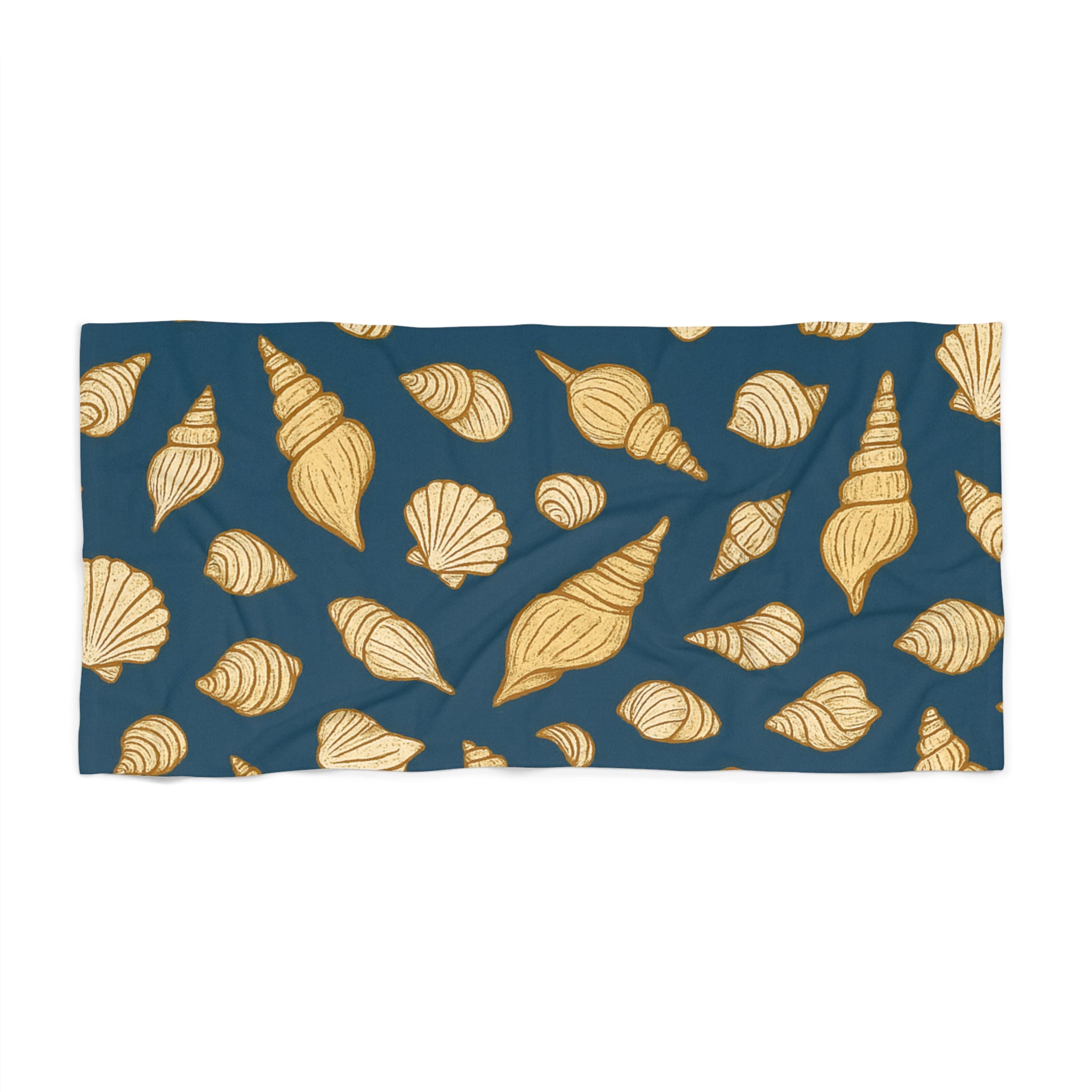 Coastal Vibes Beach Towel with Shell Design