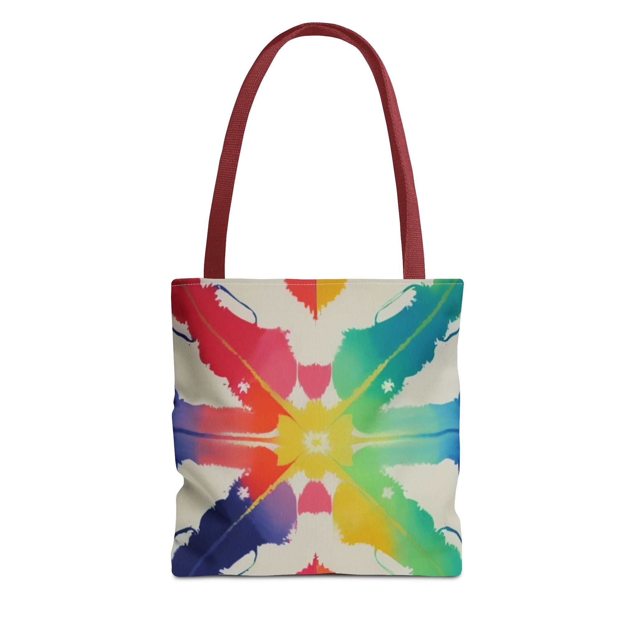Colorful Patterned Tote Bag - Vibrant Rainbow Design for Everyday Use