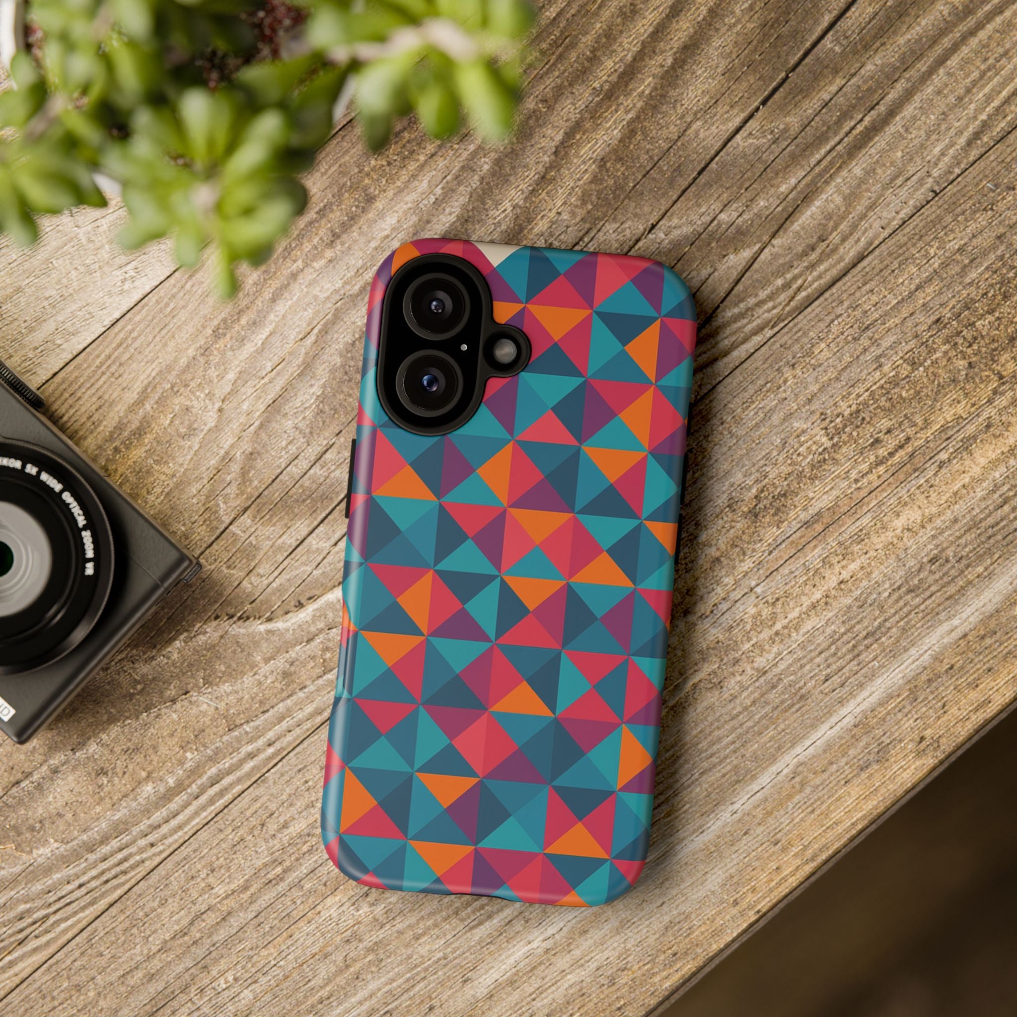Geometric Patterned Phone Case - Colorful Tough Cases for Creative Individuals