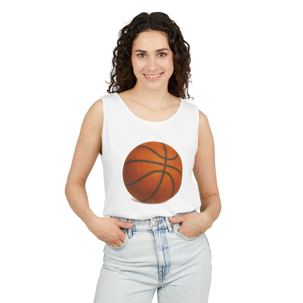Basketball Unisex Garment-Dyed Tank Top - Perfect for Sports Lovers