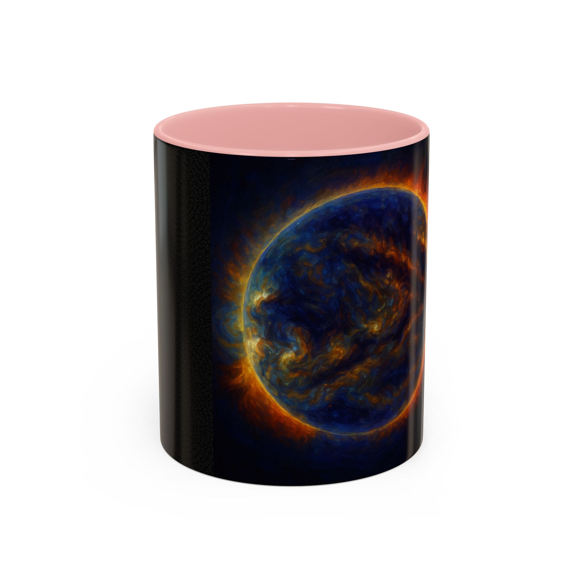 Artistic Sun Accent Coffee Mug - Cosmic Style for Space Lovers