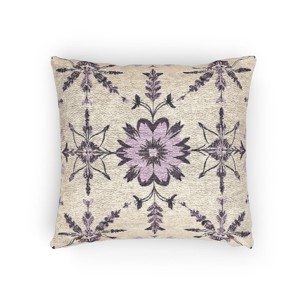 Bohemian Floral Woven Pillow - Elegant Home Decor Accent