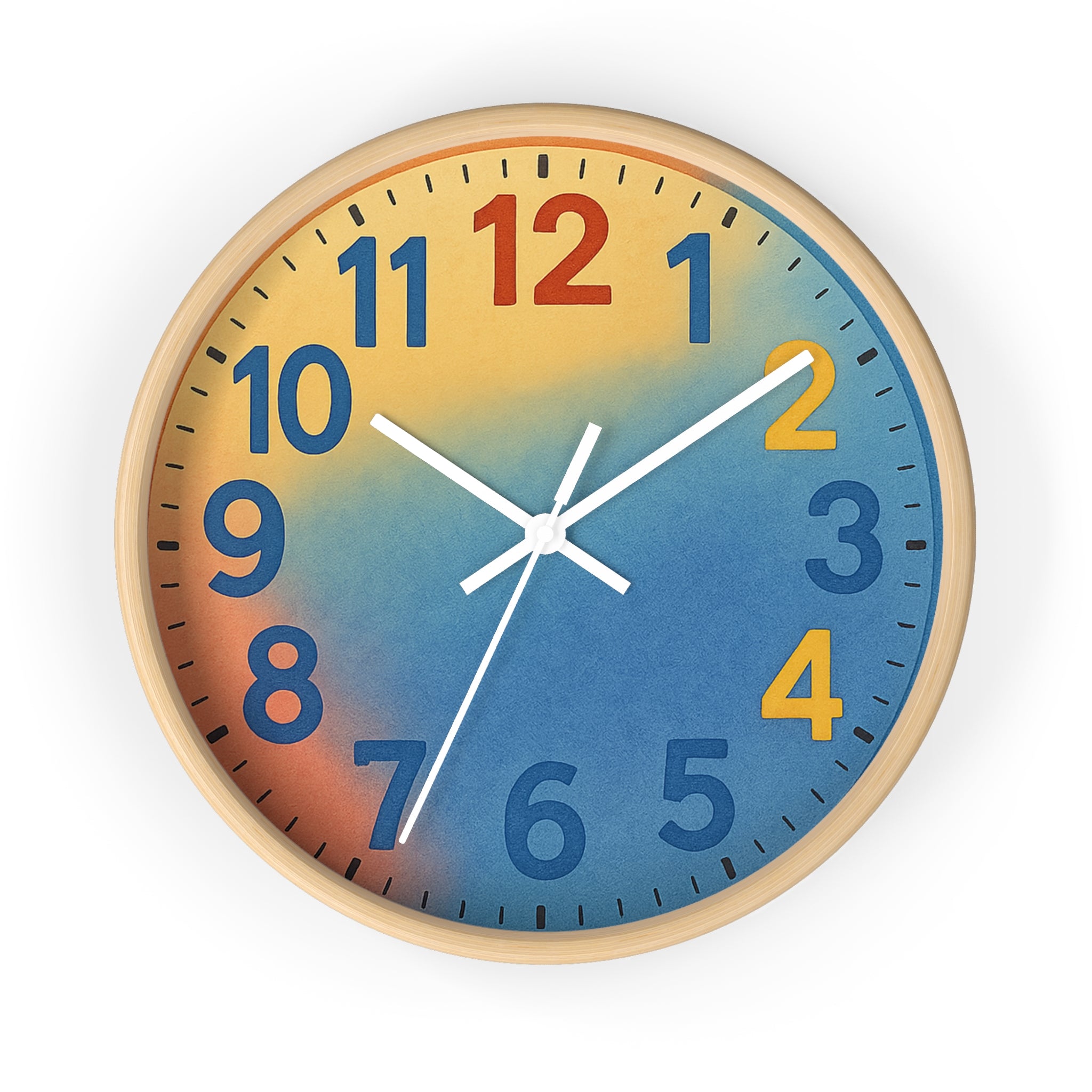 Colorful Sunrise Wall Clock - Modern Home Decor, Elegant Timepiece for Living Room, Unique Gift Idea