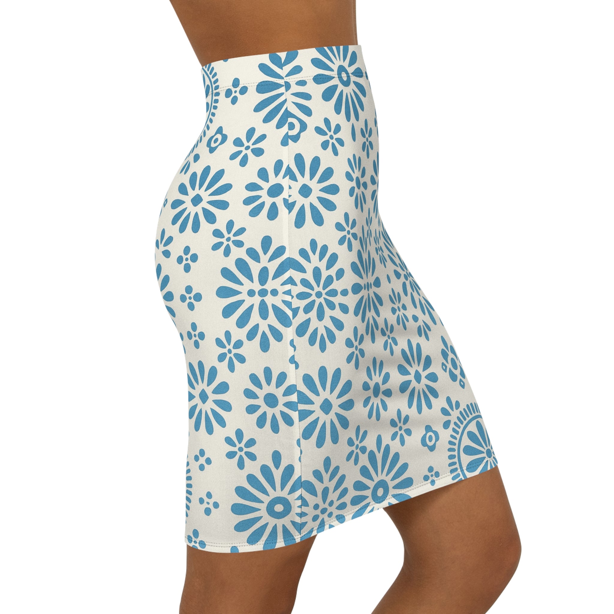 Floral Print Women's Mid-Waist Pencil Skirt | Stylish & Comfortable Summer Wear