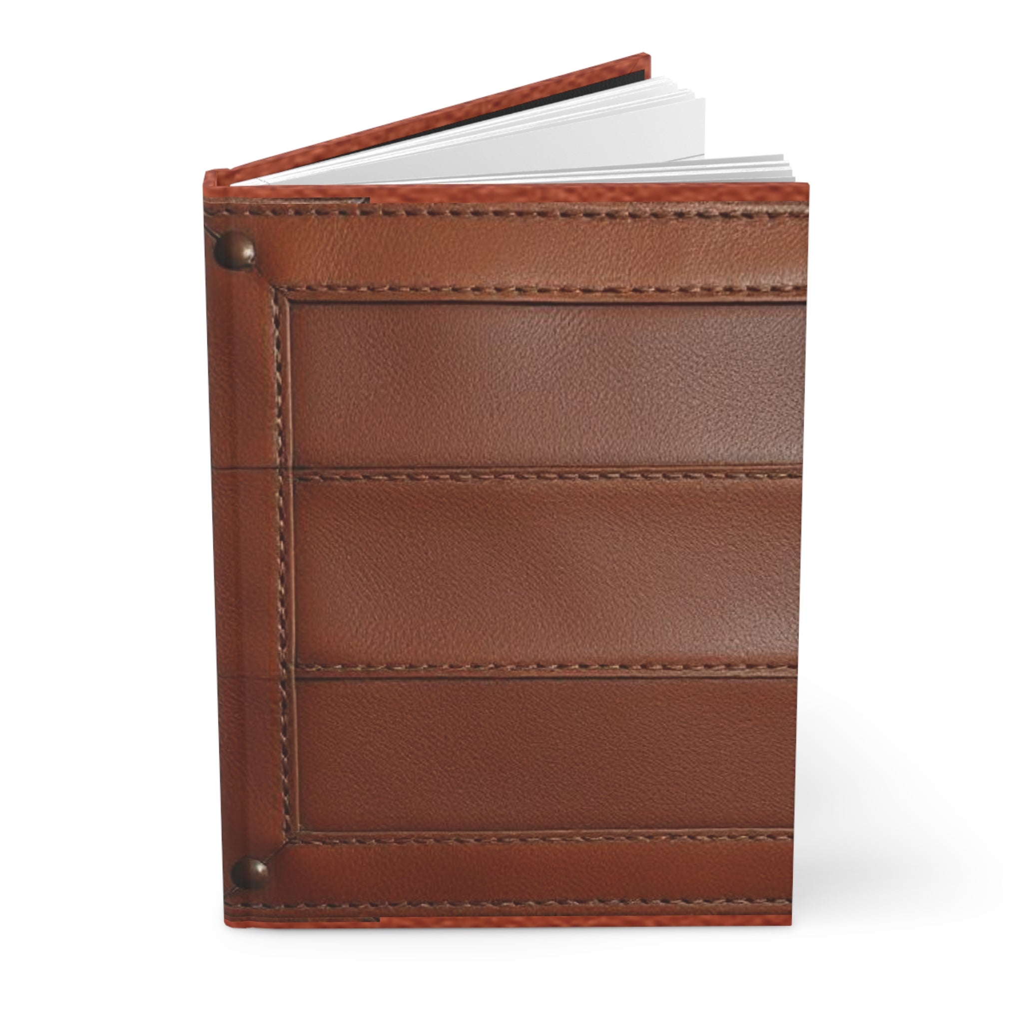 Elegant Matte Hardcover Journal - Classic Brown Leather Design