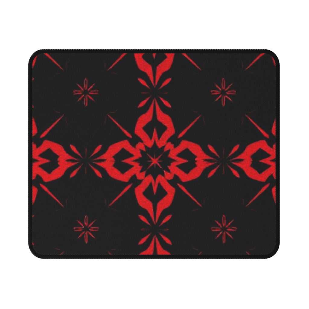 Gaming Mouse Pad with Non-Slip Design - Red & Black Pattern